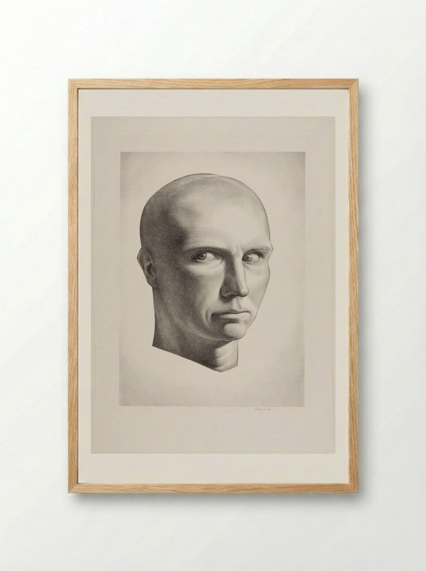 Self-Portrait (Rockwell Kent) - Rockwell Kent - Framed Print Wood