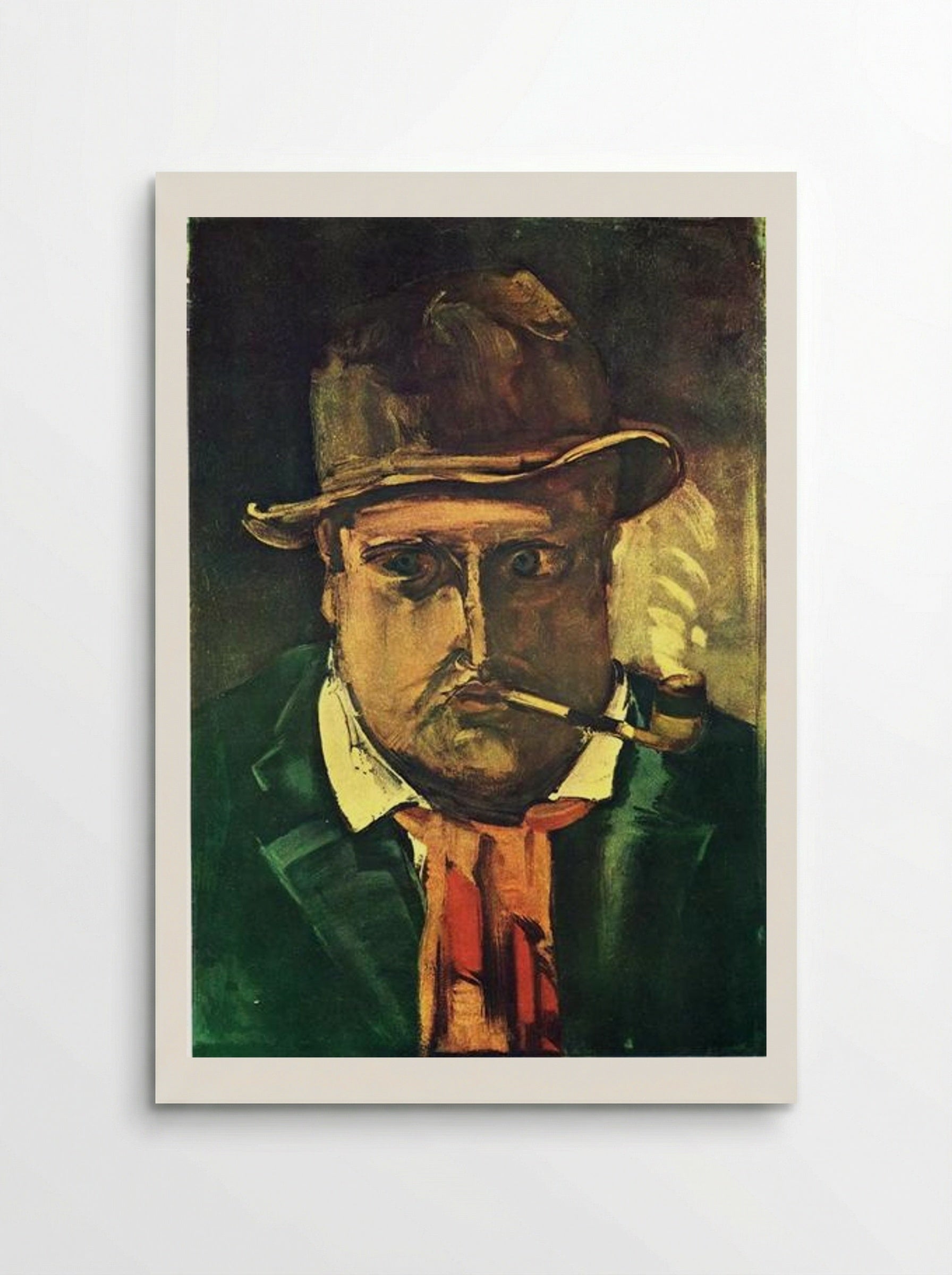 Self Portrait With Pipe - Maurice de Vlaminck - Poster