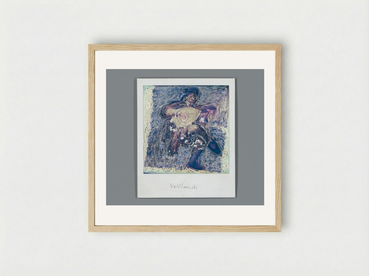 Self-Portrait as a Lute Player - Aat Veldhoen - Framed Print Wood
