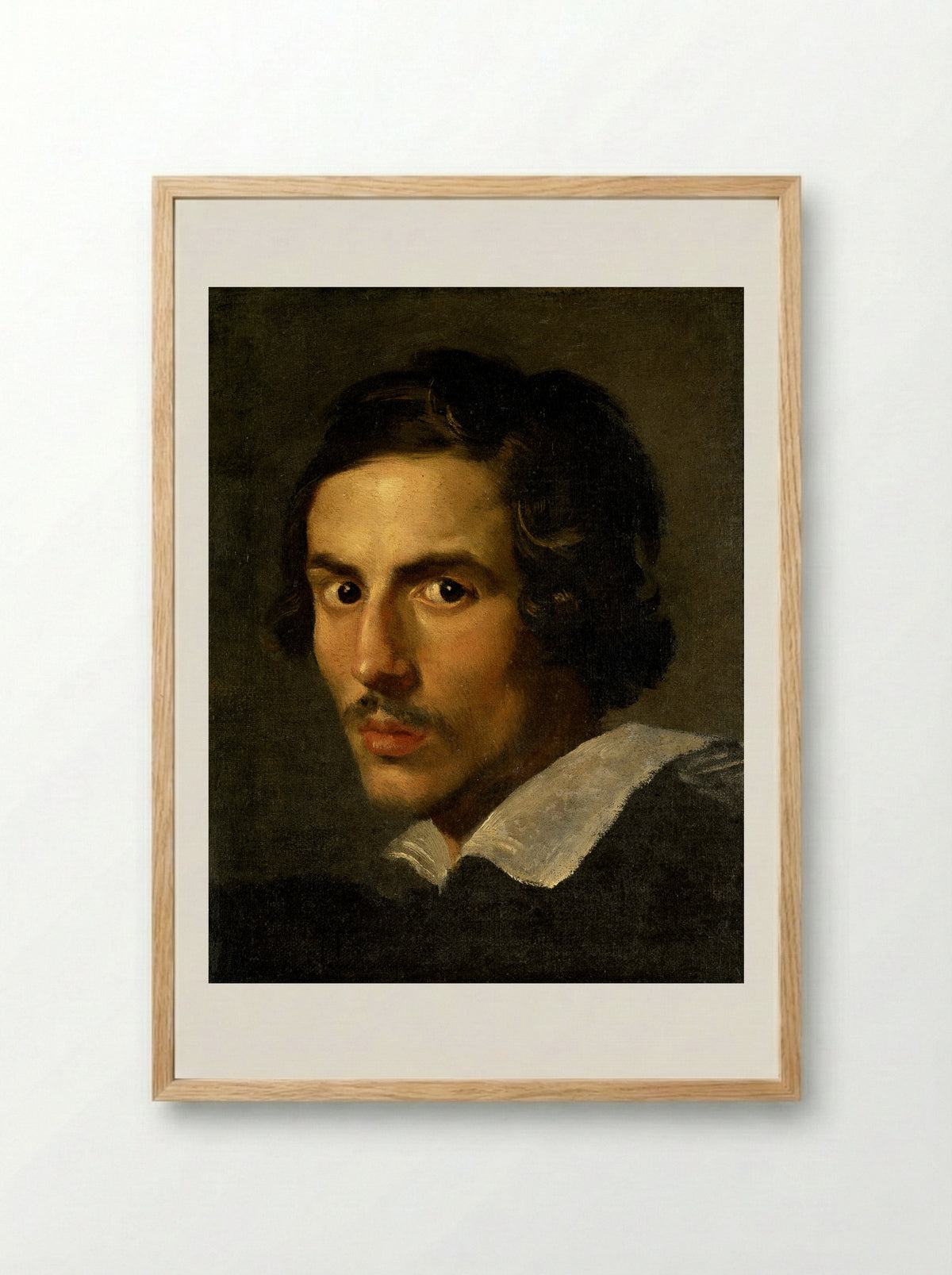 Self-Portrait as a Young Man - Gian Lorenzo Bernini - Framed Print Wood