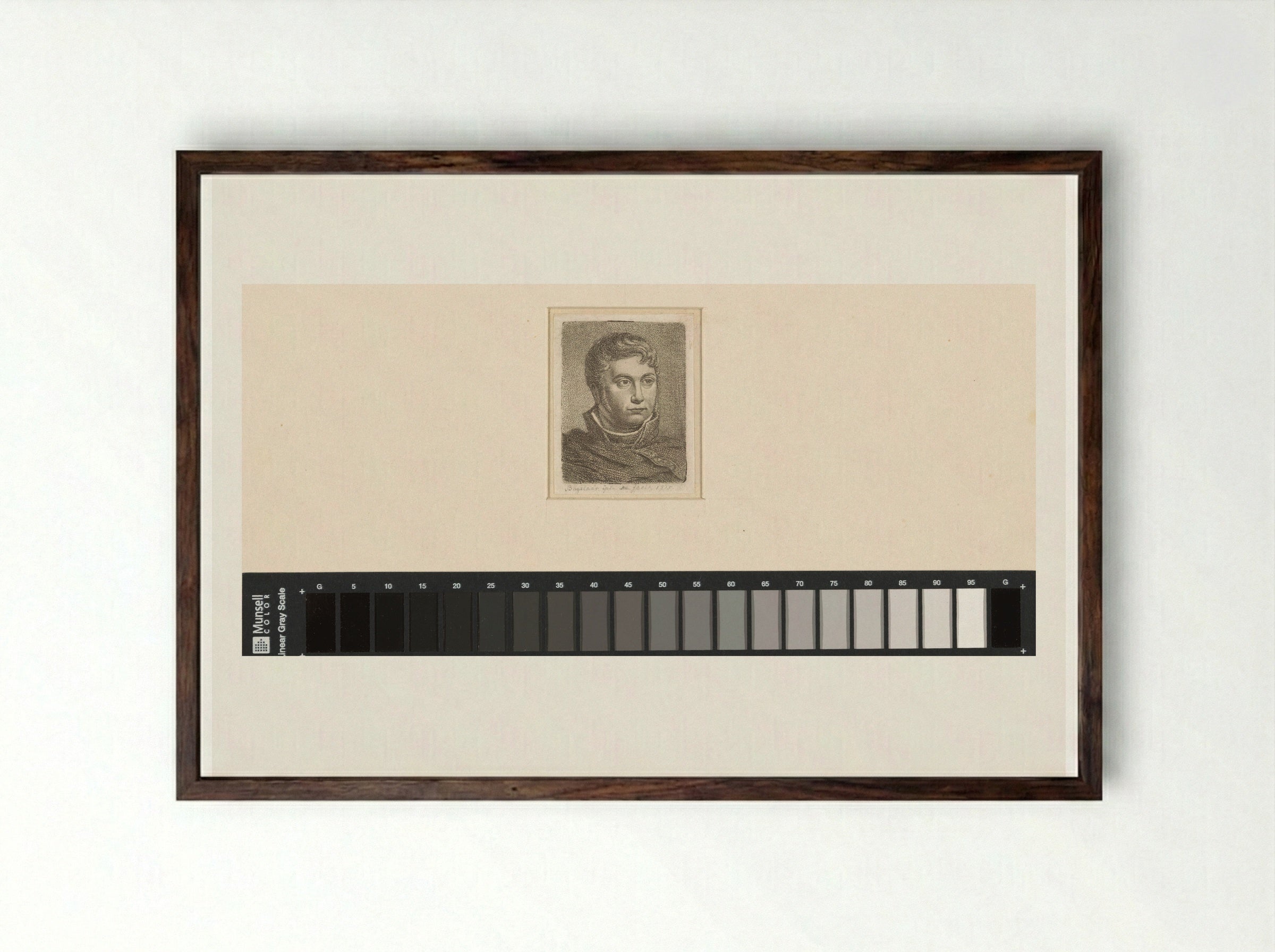 Self-Portrait as an Officer - Ernst Willem Jan Bagelaar - Framed Print Dark Wood