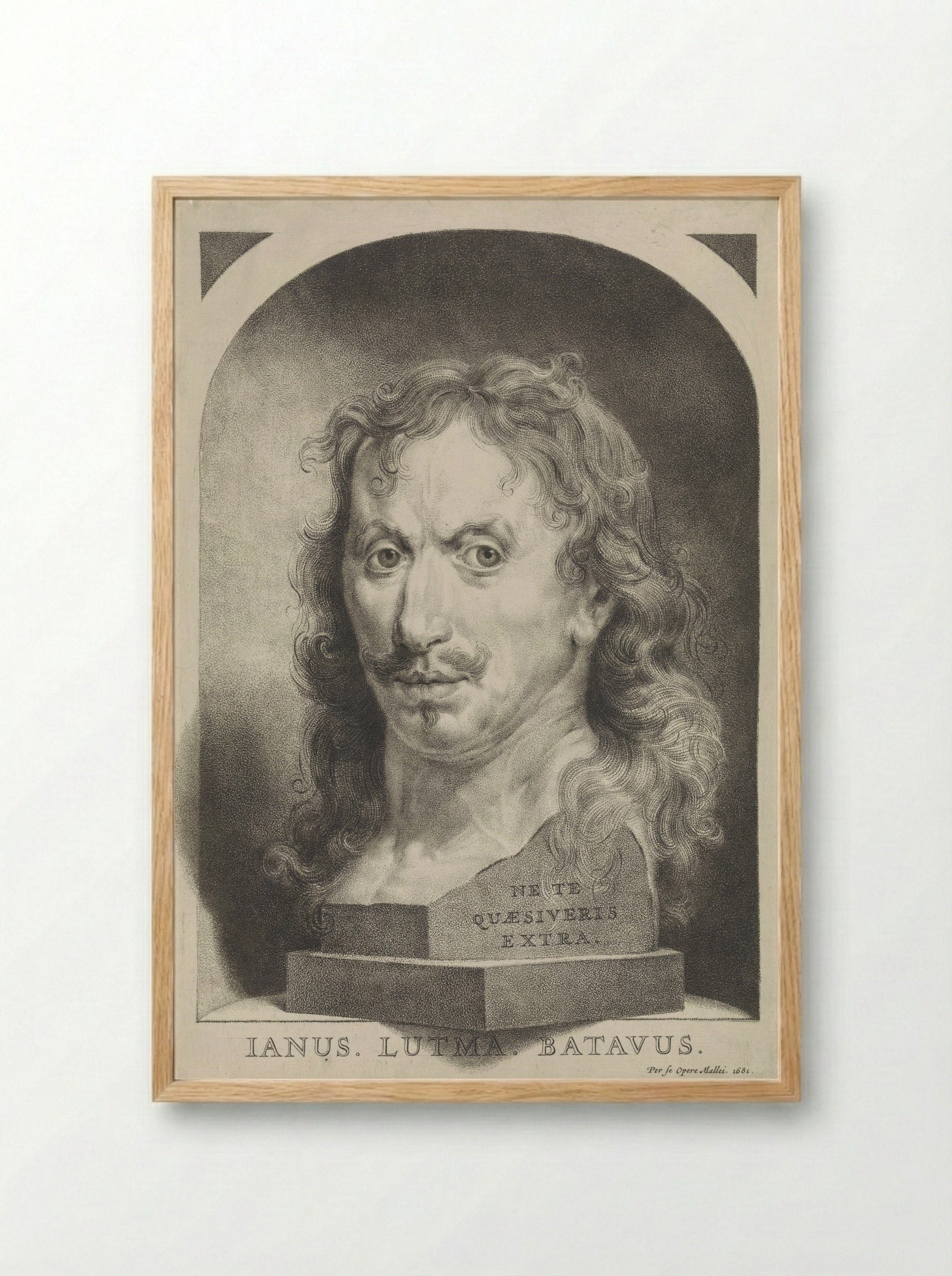 Self-Portrait in a Niche - Johannes Lutma the Younger - Framed Print Wood