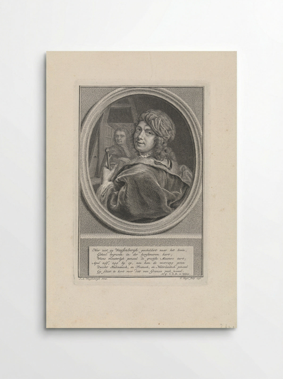 Self-Portrait of Jan Abel Wassenbergh - Jan Abel Wassenbergh - Poster