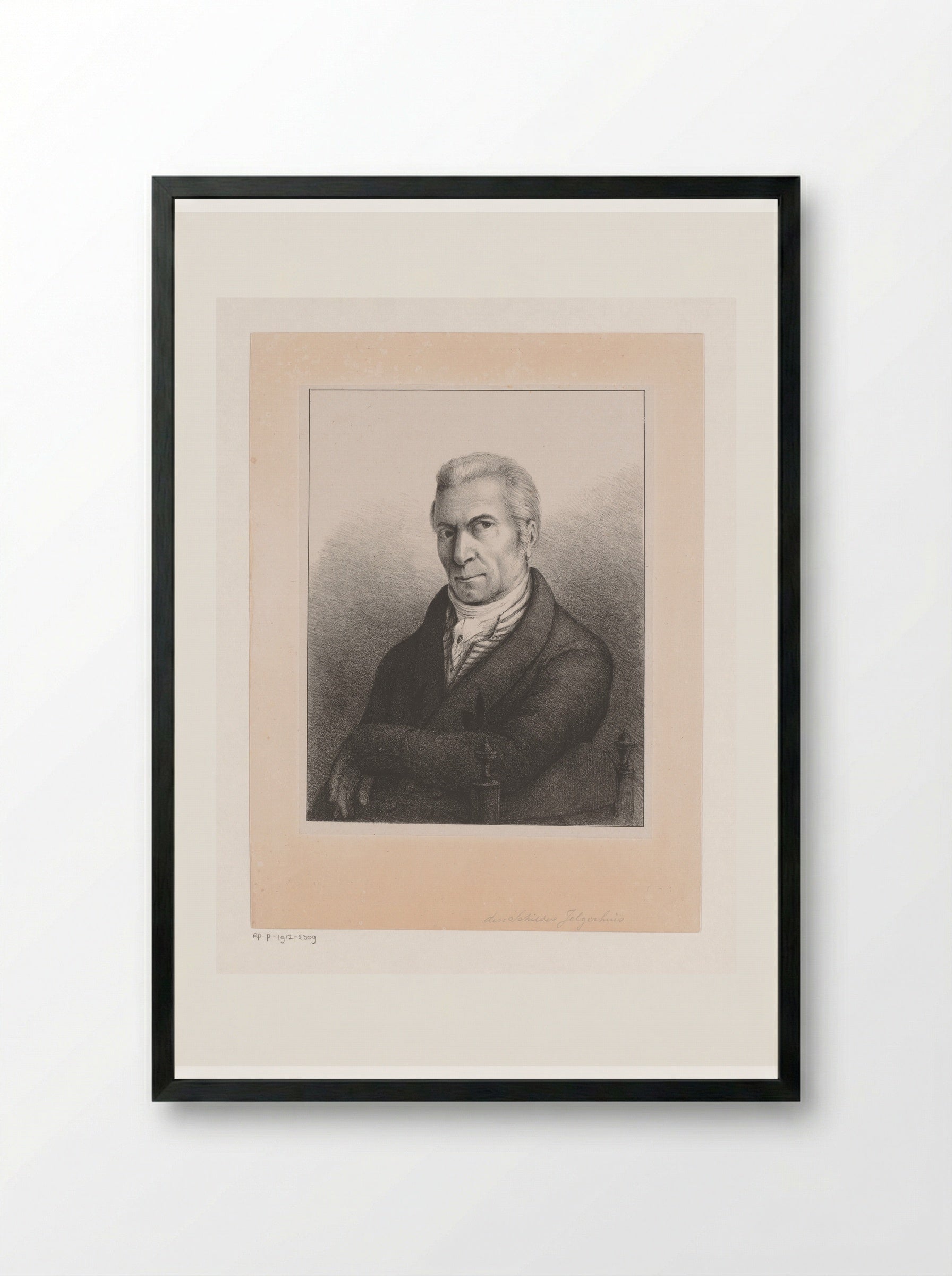 Self-Portrait of Johannes Jelgerhuis - Johannes Jelgerhuis - Framed Print Black