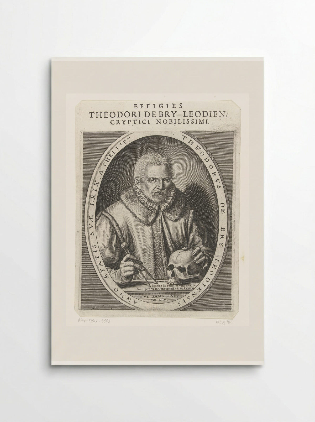 Self-Portrait of Theodor de Bry - Theodor de Bry - Poster