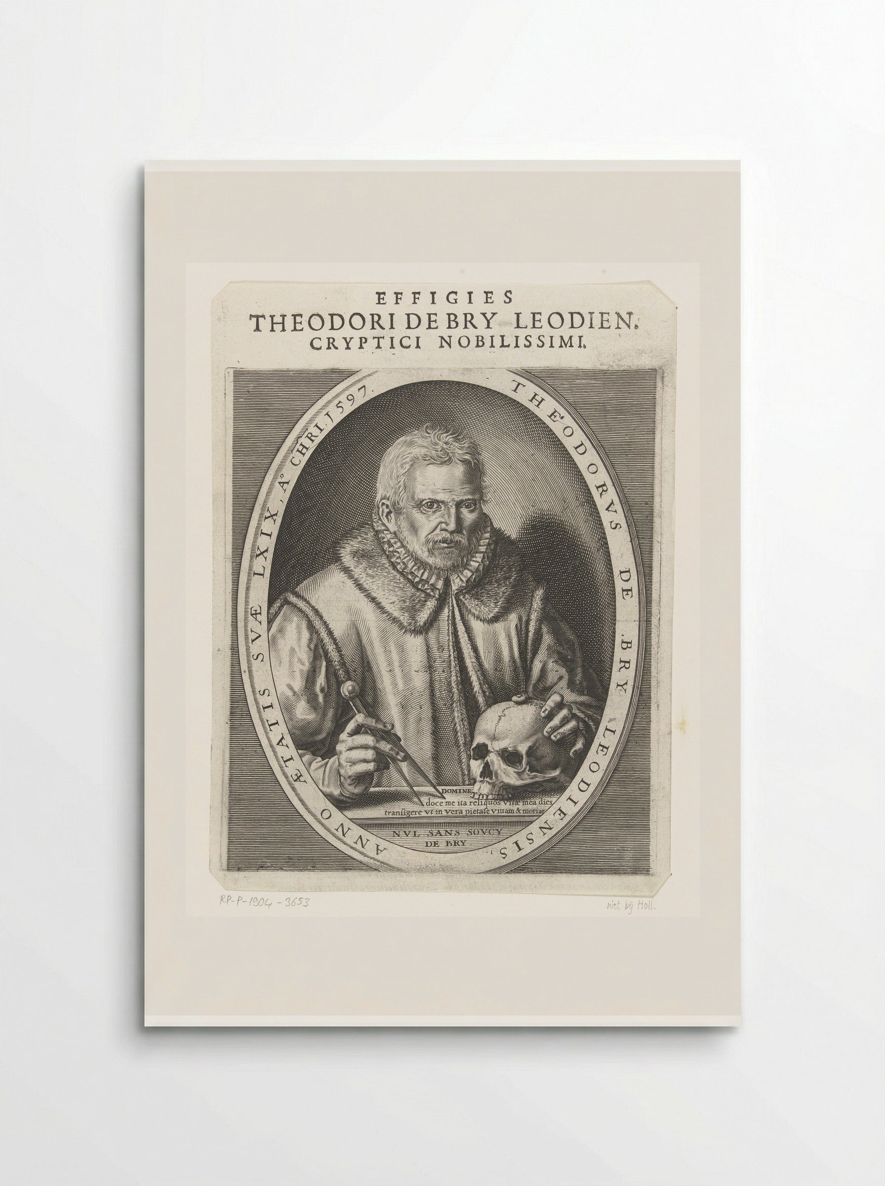 Self-Portrait of Theodor de Bry - Theodor de Bry - Poster