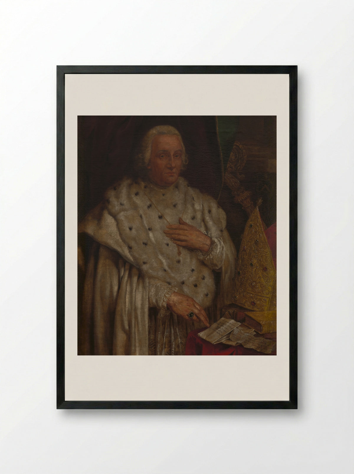 Self-Portrait of Willem Jacob Herreyns - Willem Jacob Herreyns - Framed Print Black