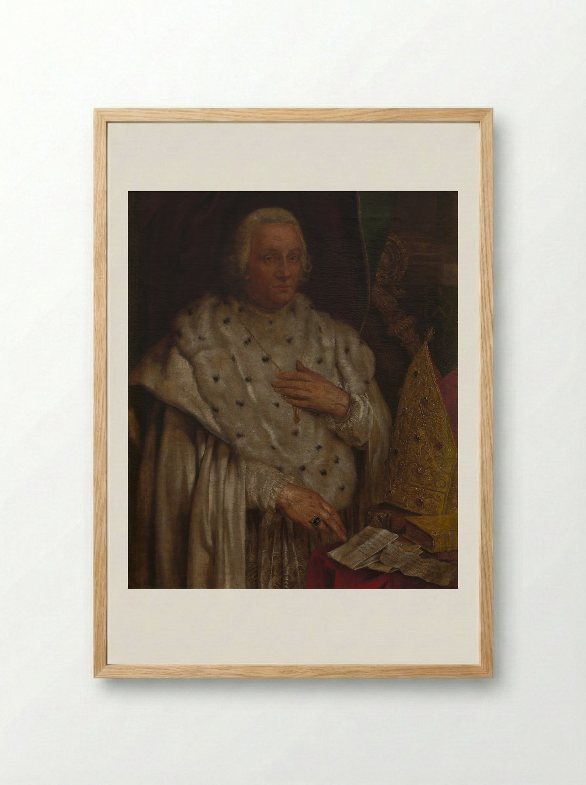 Self-Portrait of Willem Jacob Herreyns - Willem Jacob Herreyns - Framed Print Wood