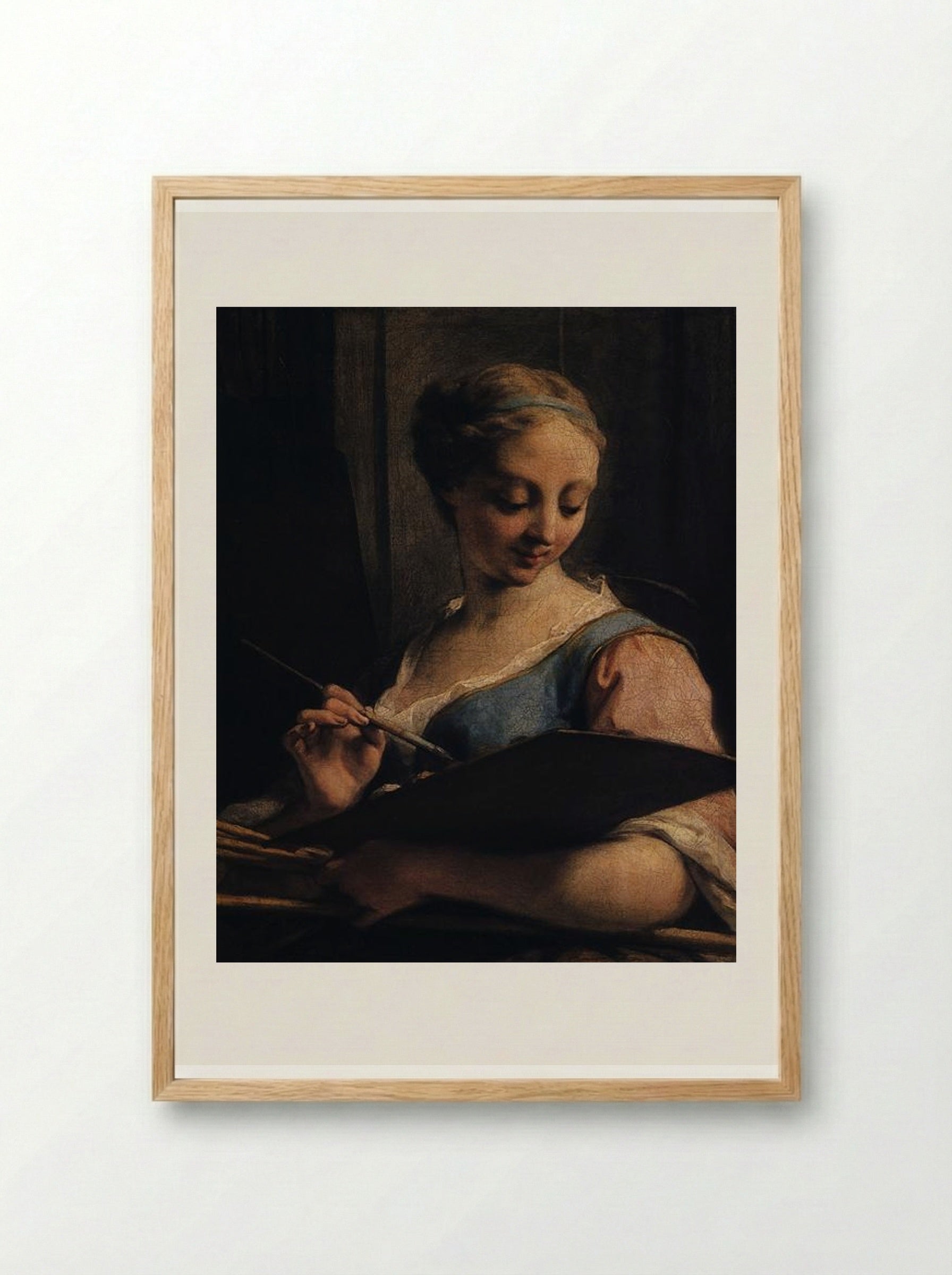 Self-Portrait of a Woman Artist - Jean Restout - Framed Print Wood