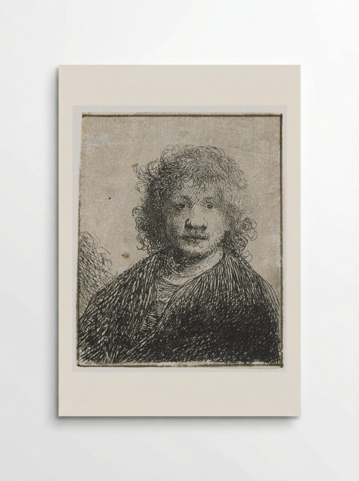 Self-Portrait with Broad Nose - Rembrandt van Rijn - Poster