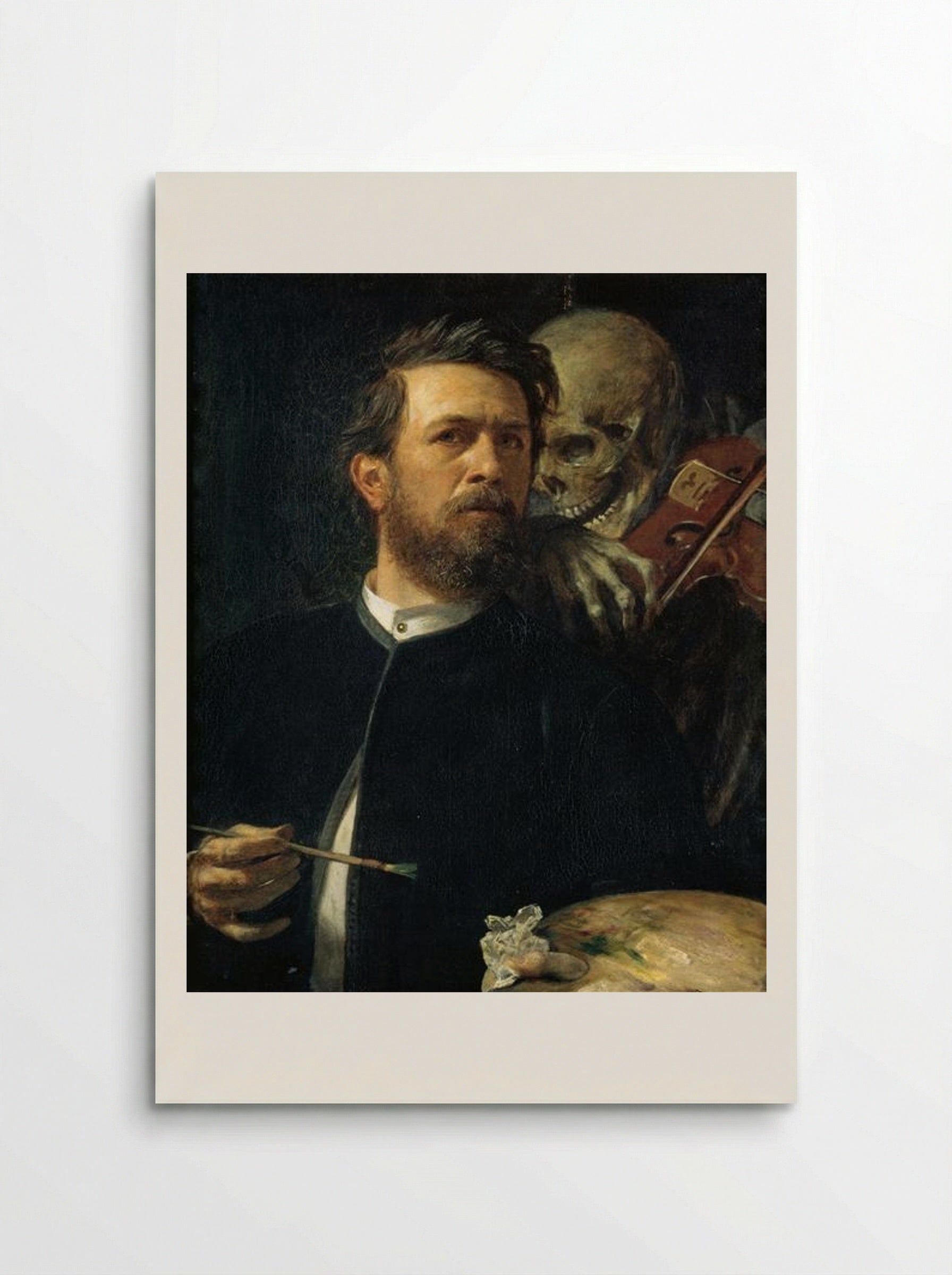 Self-Portrait with Death as a Fiddler - Arnold Böcklin - Poster