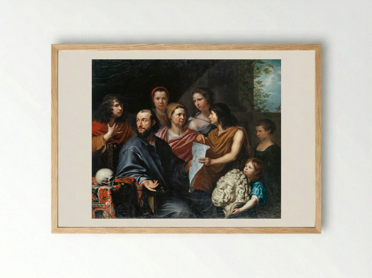 Self-Portrait with Family - Matthäus Merian (I) - Framed Print Wood