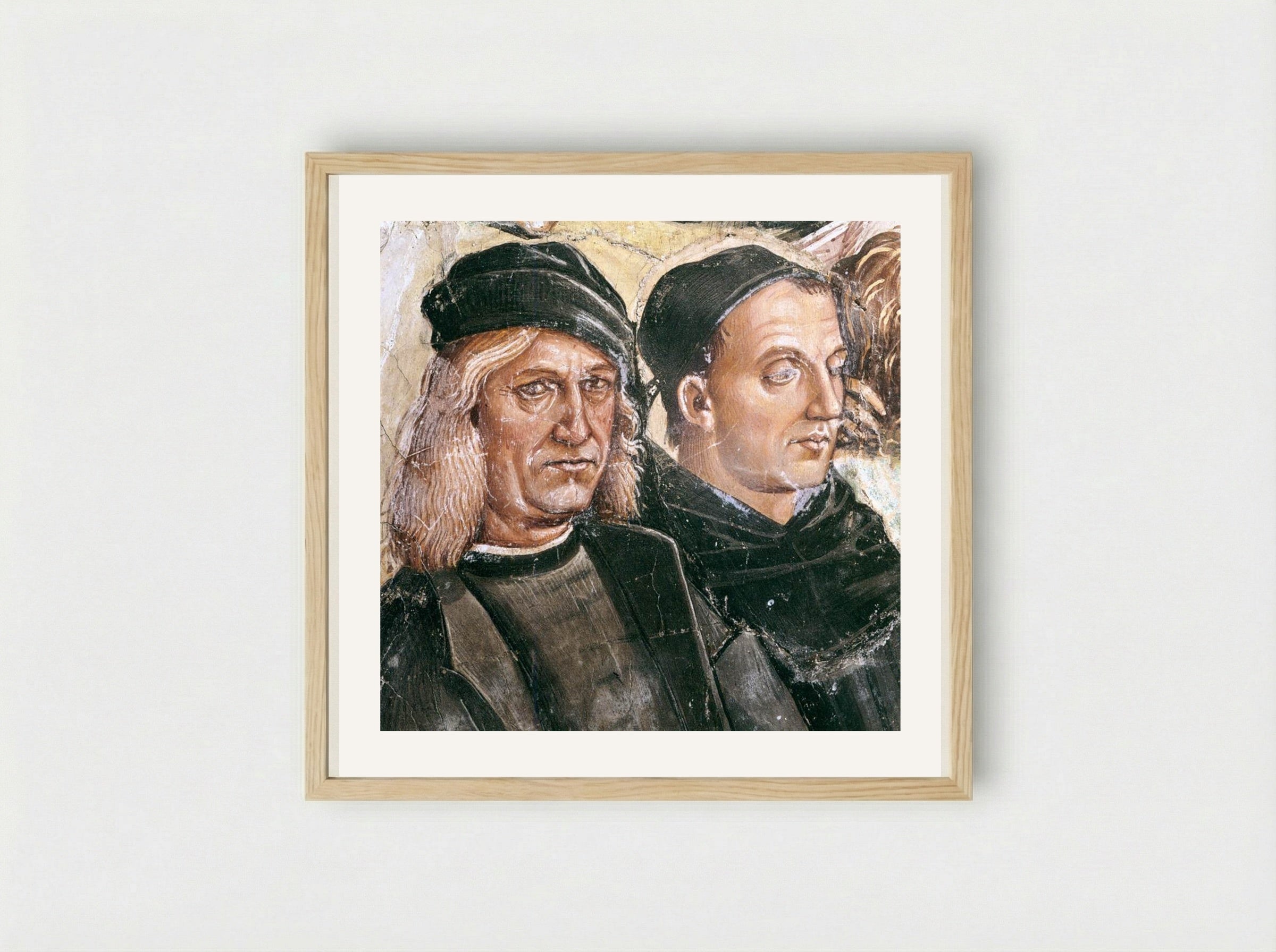 Self-Portrait with Fra Angelico - Luca Signorelli - Framed Print Wood