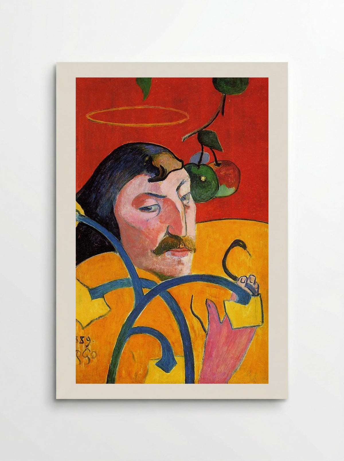 Self Portrait with Halo and Snake - Paul Gauguin - Poster
