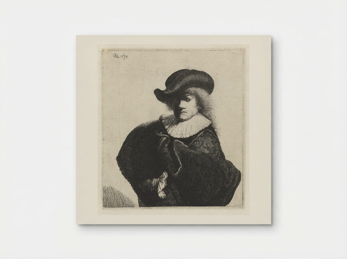 Self-Portrait with Hat and Velvet Cloak - Jan Gillisz. van Vliet - Poster