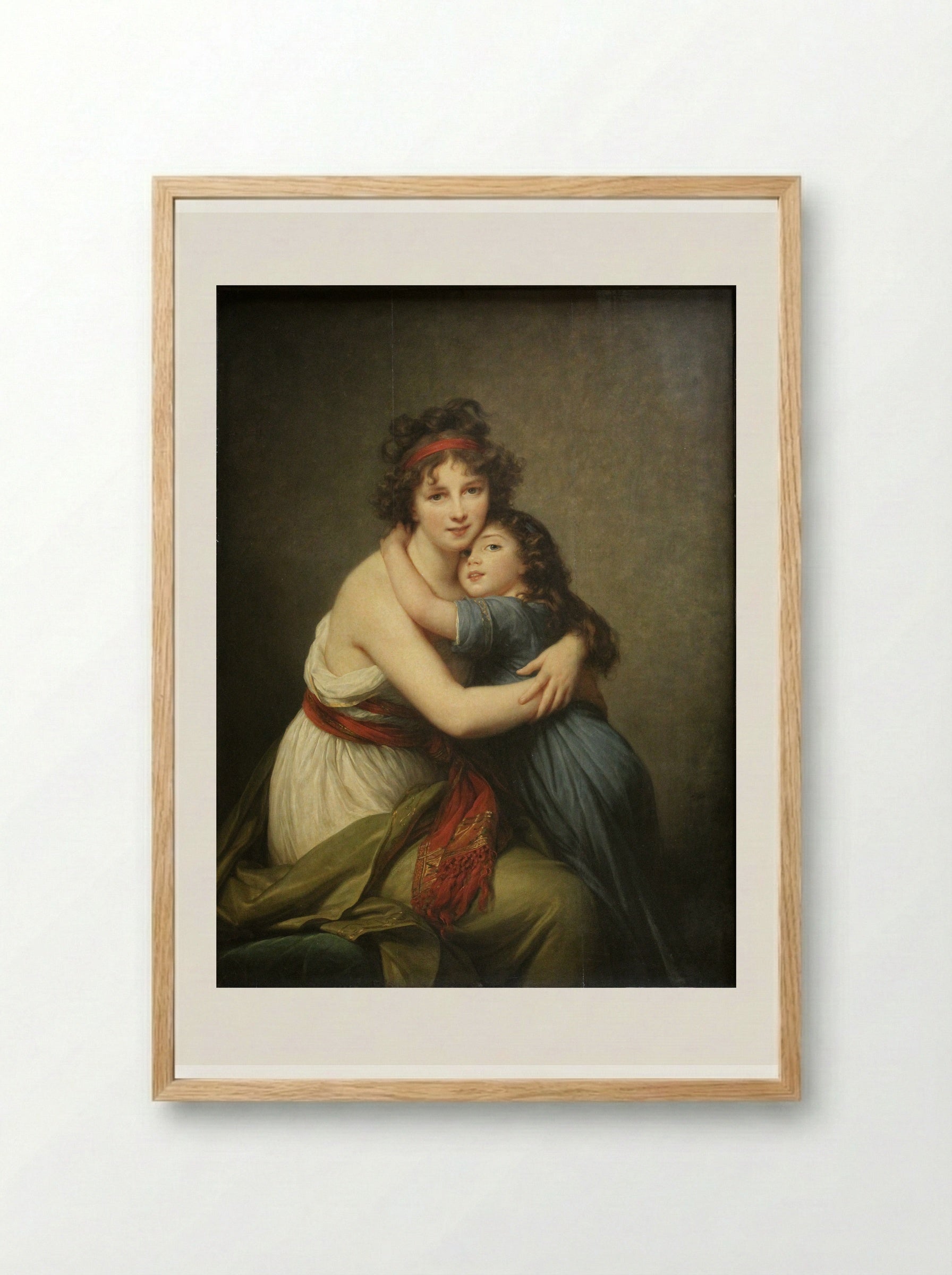 Self-Portrait with Her Daughter, Julie - Louise Elisabeth Vigée Le Brun - Framed Print Wood
