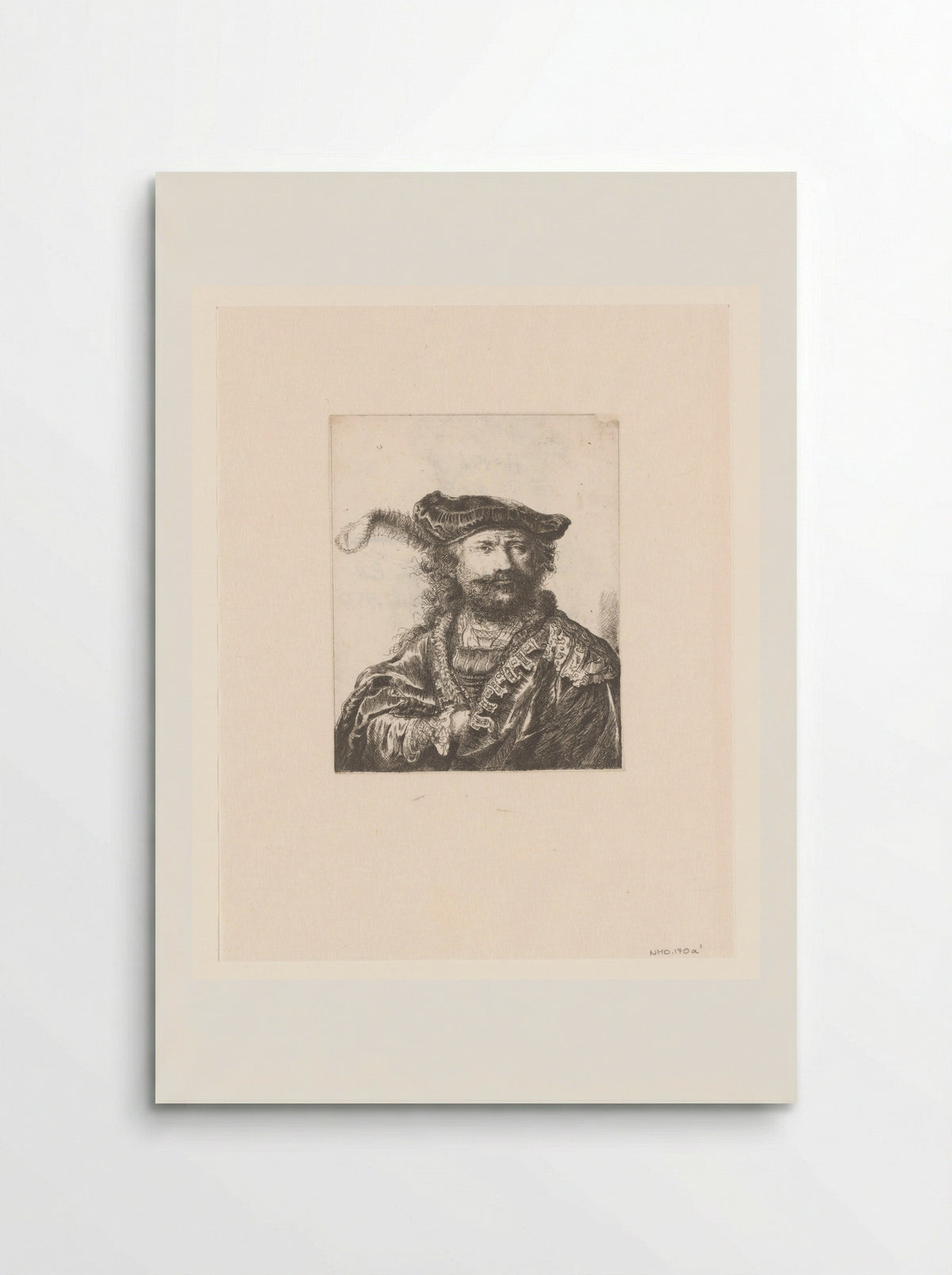 Self-Portrait with Plumed Velvet Beret - Constantino Cumano - Poster