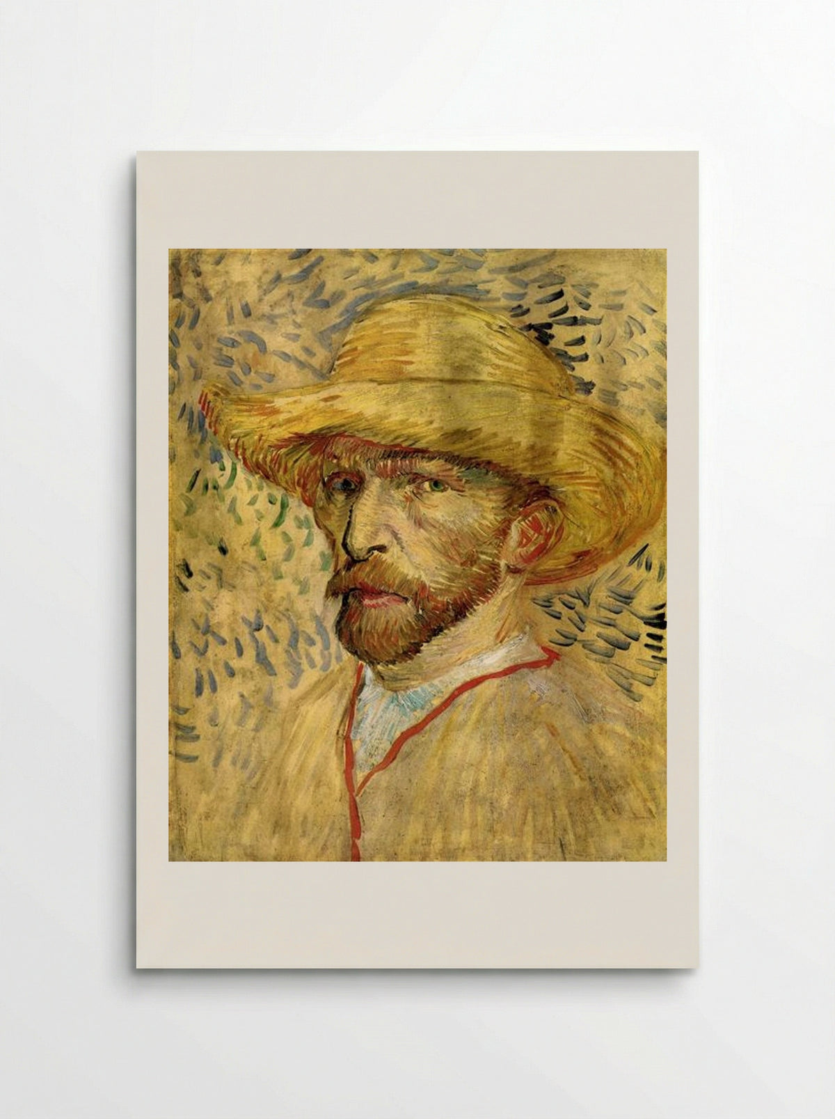 Self-Portrait with Straw Hat - Vincent van Gogh - Poster