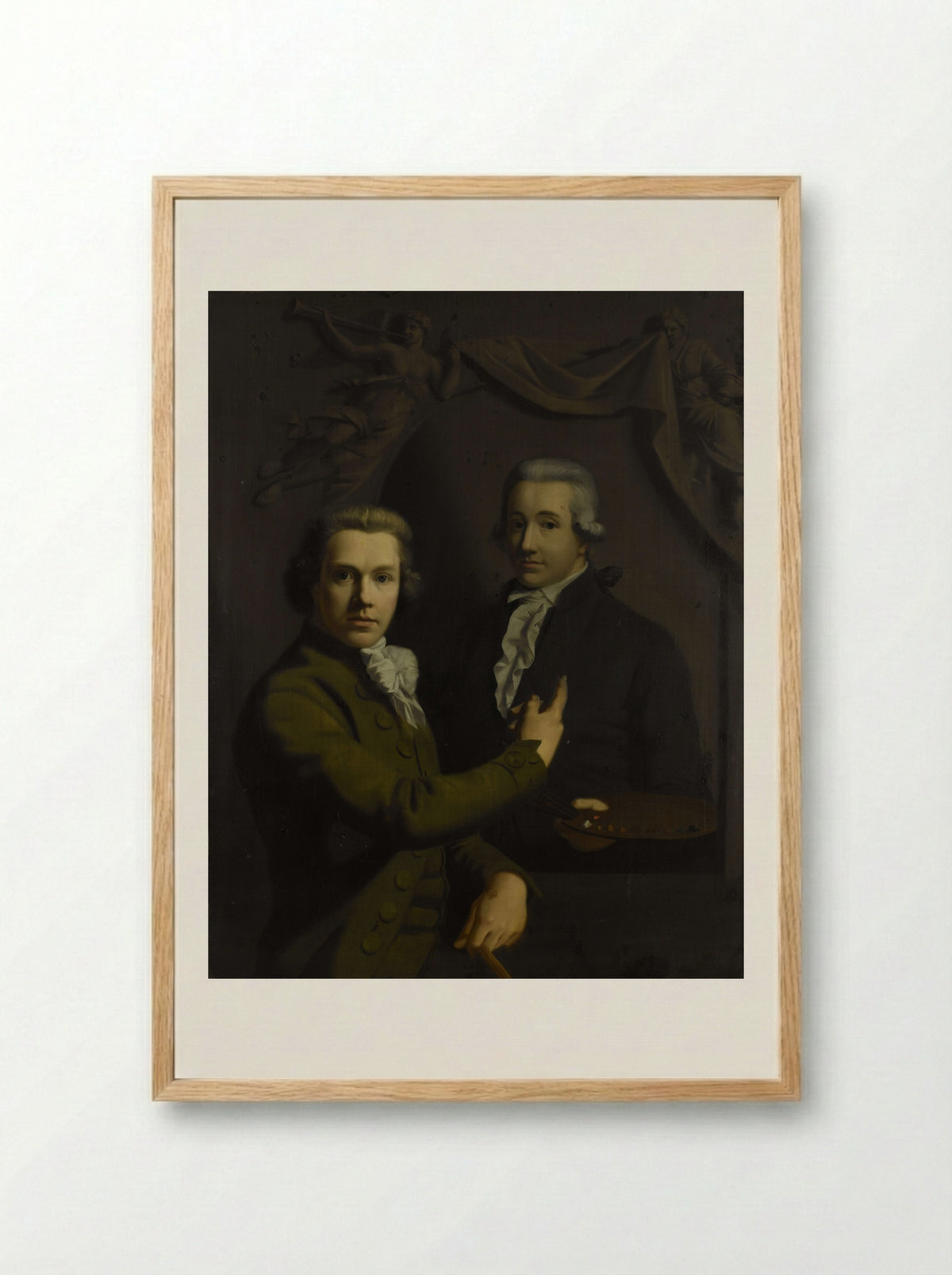Self-Portrait with a Friend - Willem Bartel van der Kooi - Framed Print Wood
