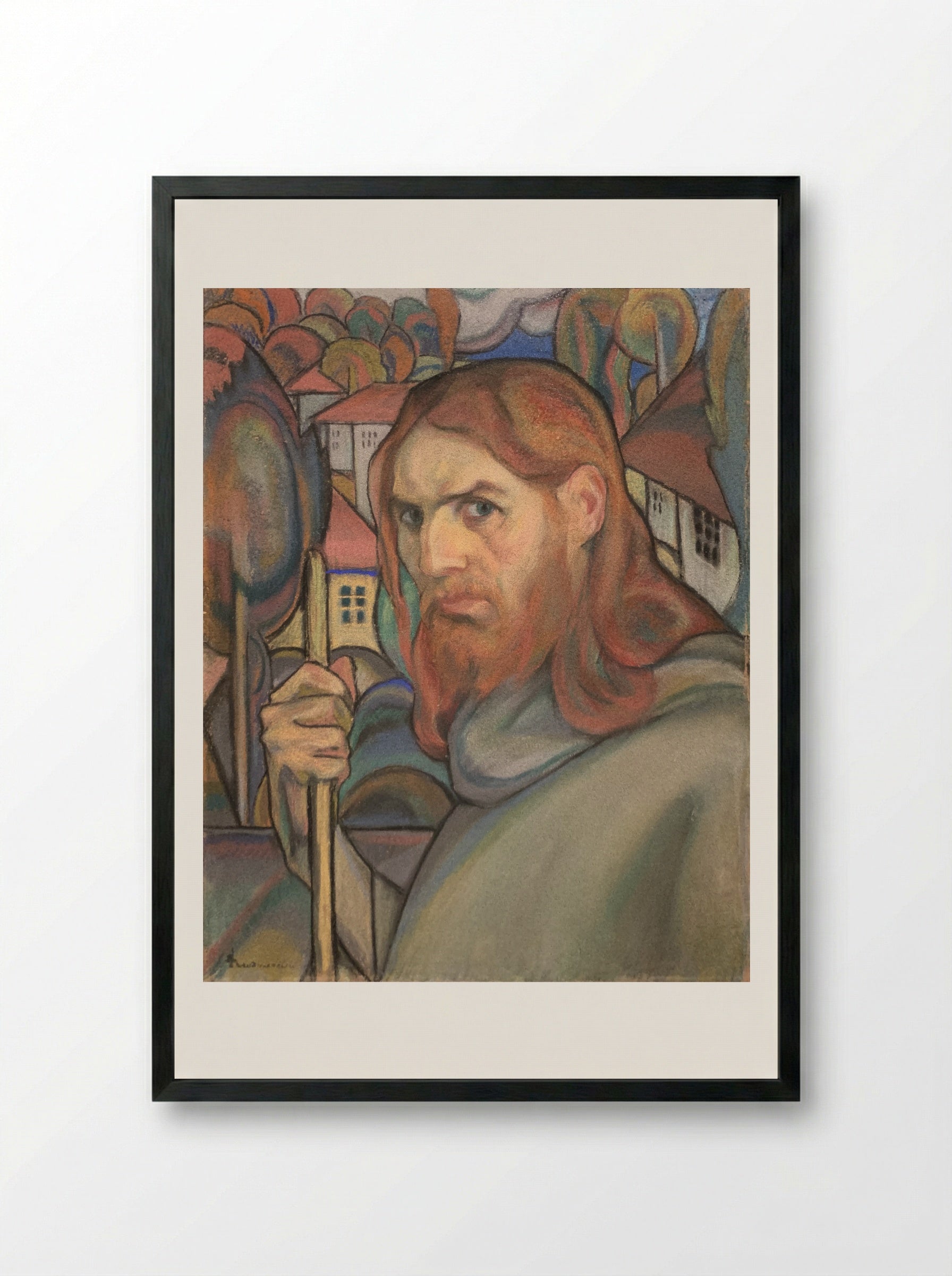 Self-Portrait - Ion Theodorescu-Sion - Framed Print Black