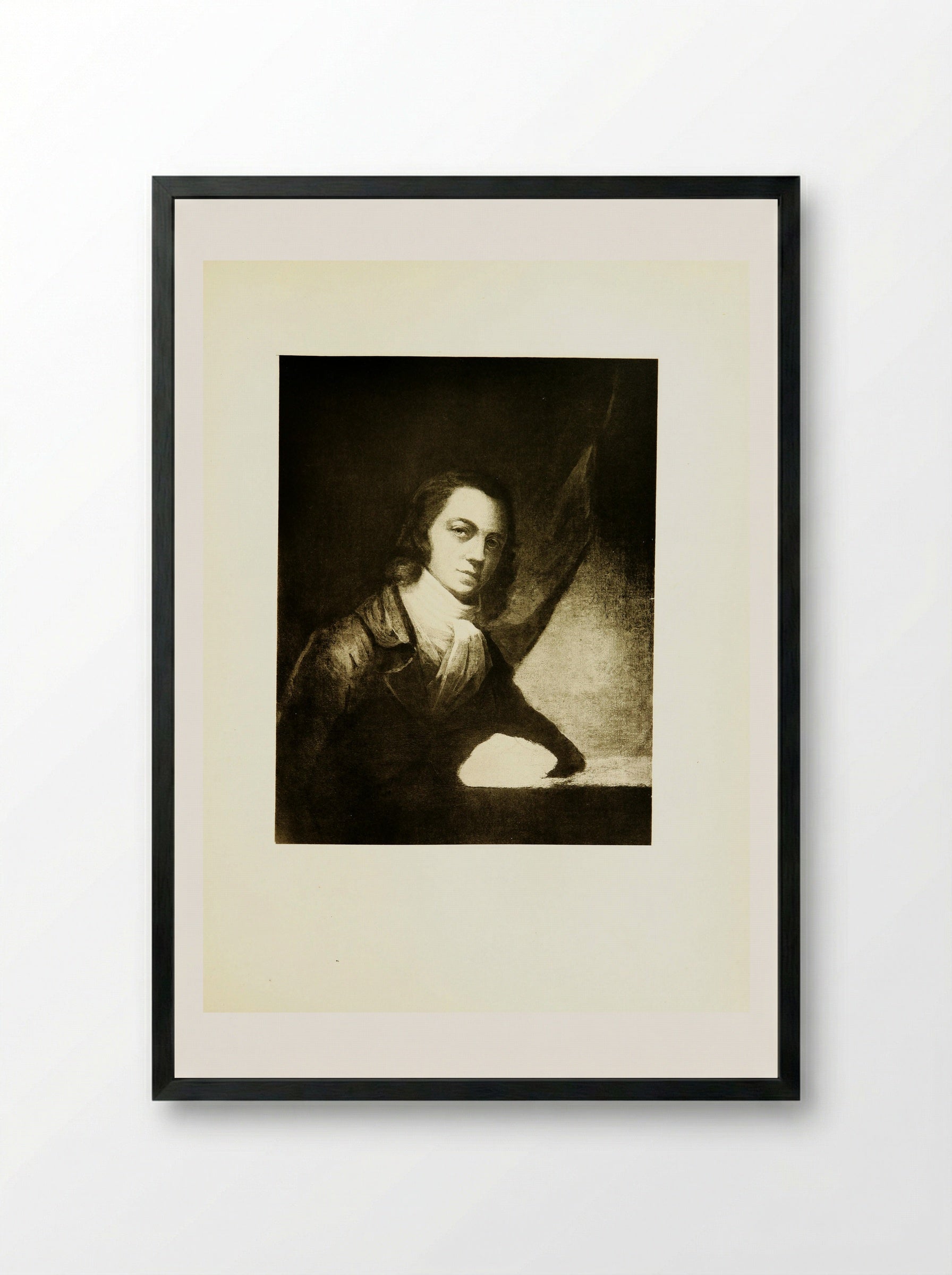 Self-Portrait - Washington Allston - Framed Print Black