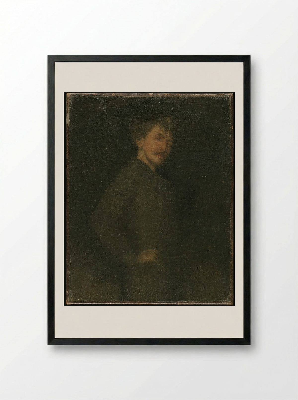 Self-Portrait - James Abbott McNeill Whistler - Framed Print Black