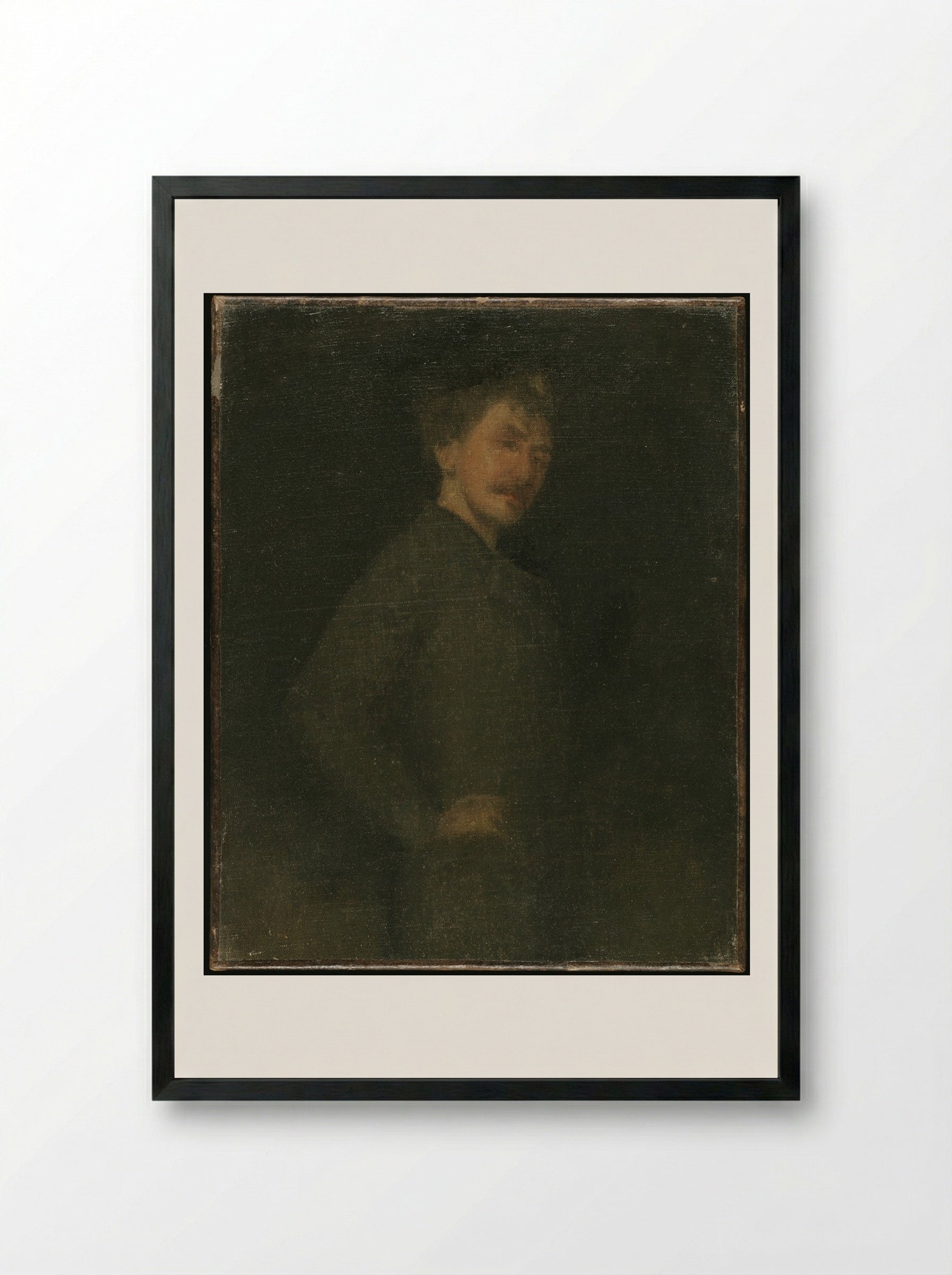 Self-Portrait - James Abbott McNeill Whistler - Framed Print Black
