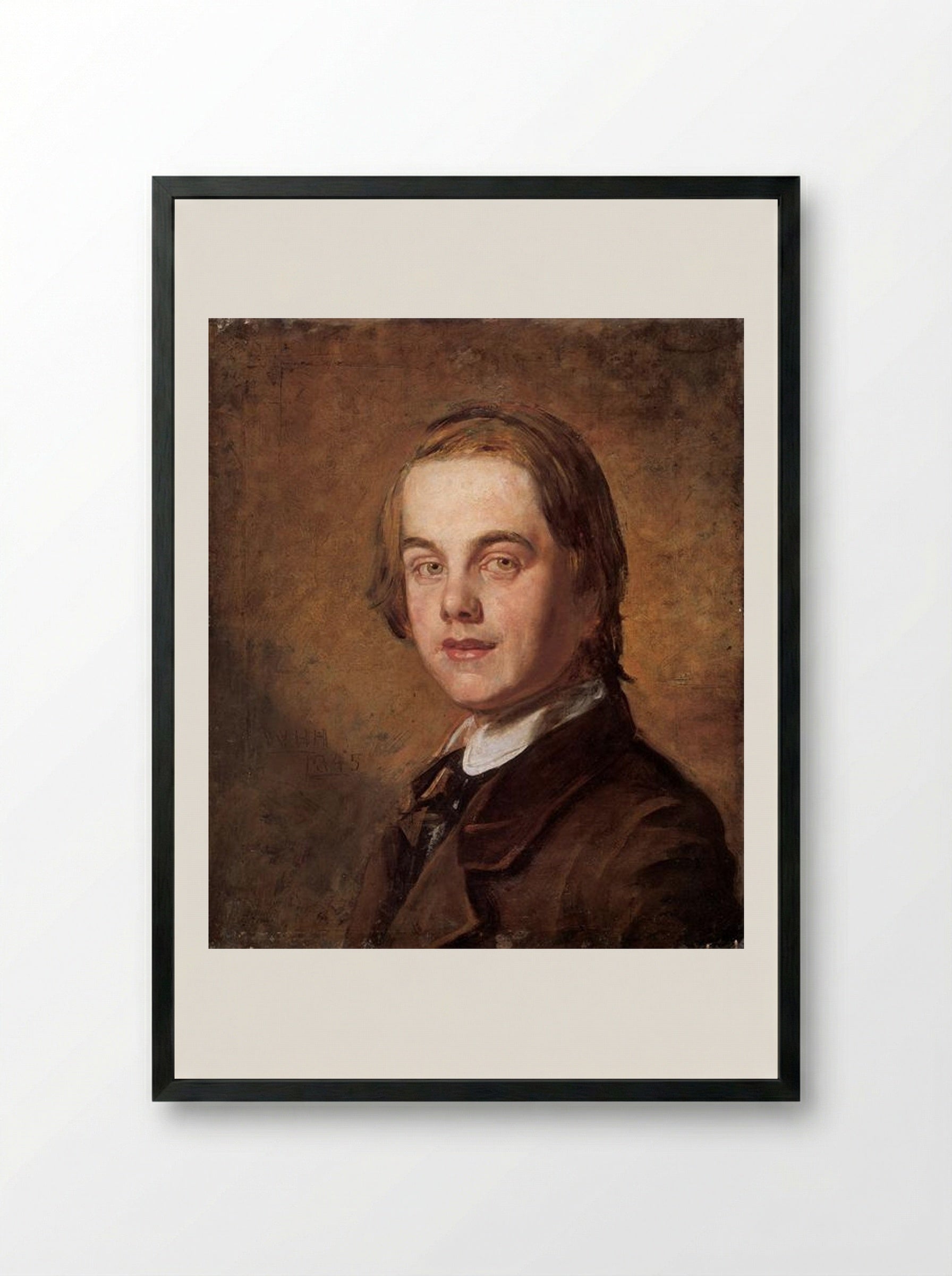 Self-Portrait - William Holman Hunt - Framed Print Black