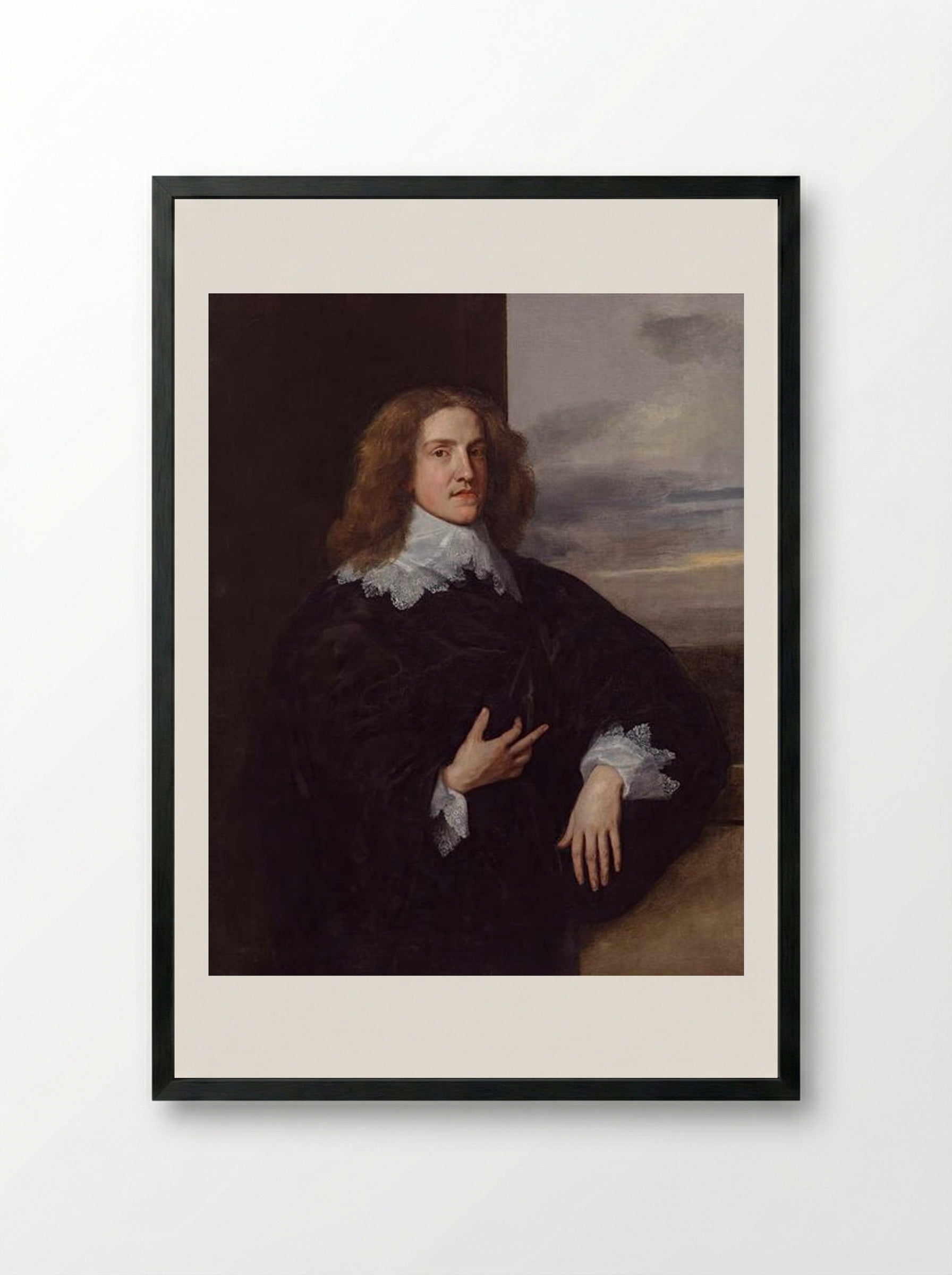 Self-Portrait - Anthony van Dyck - Framed Print Black