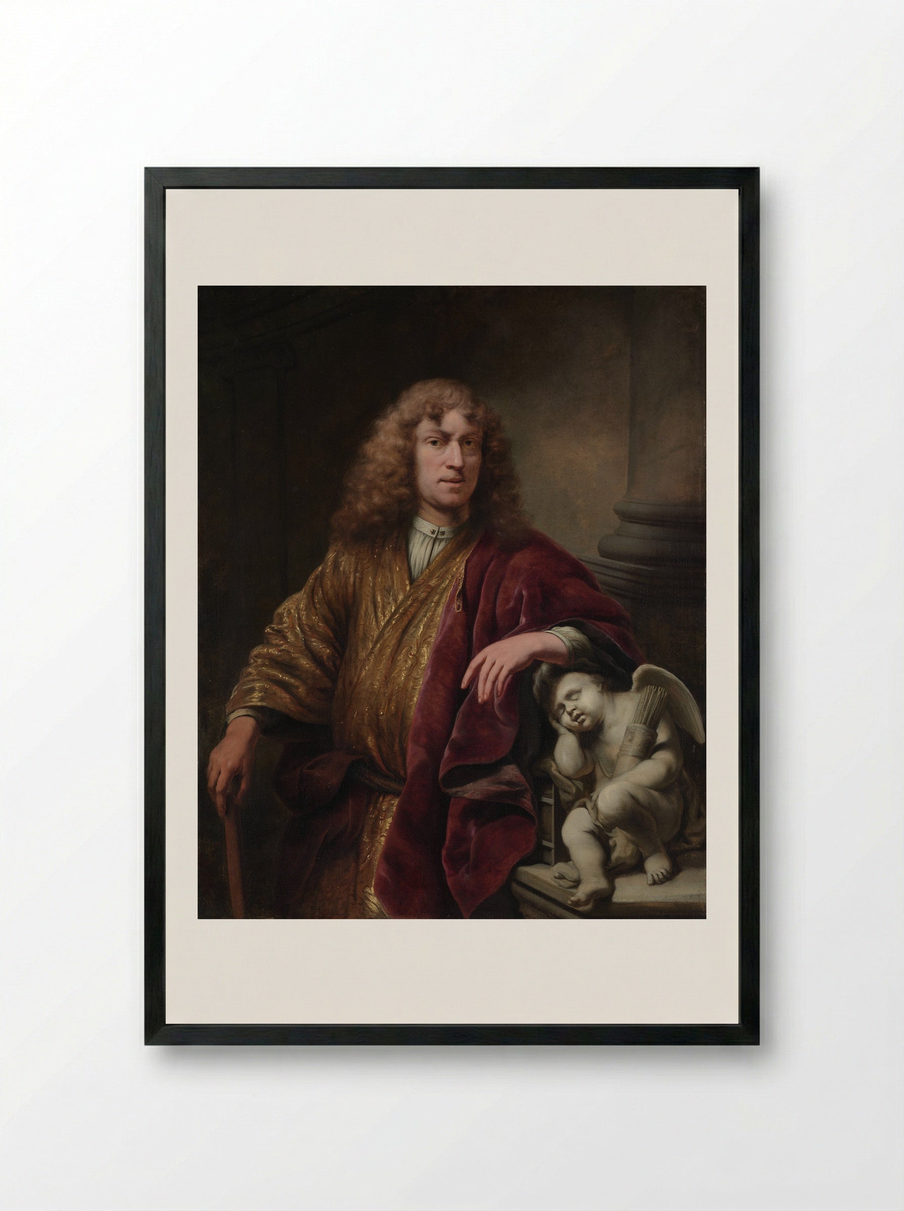 Self-Portrait - Ferdinand Bol - Framed Print Black