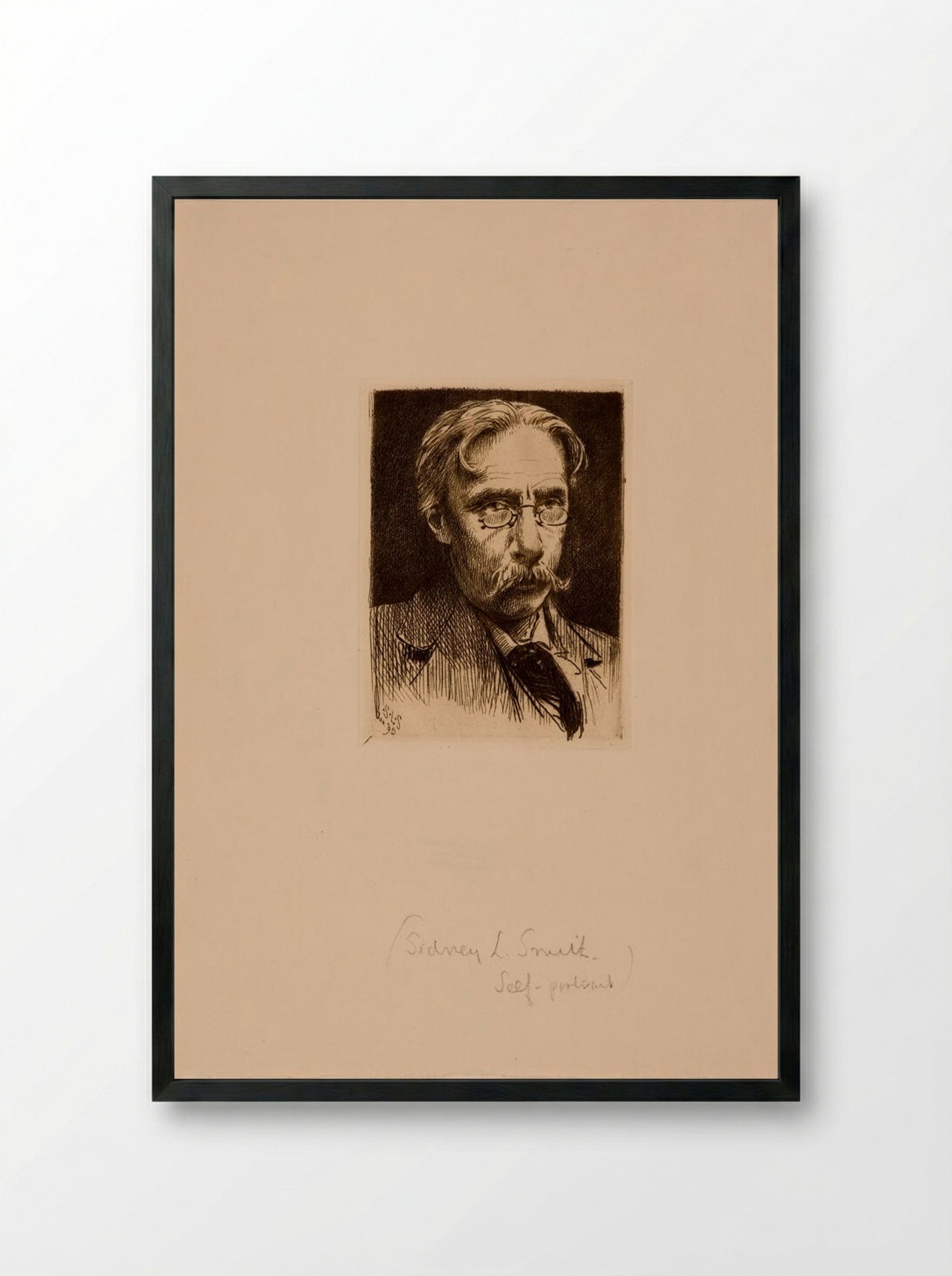 Self-Portrait - Sidney L. Smith - Framed Print Black