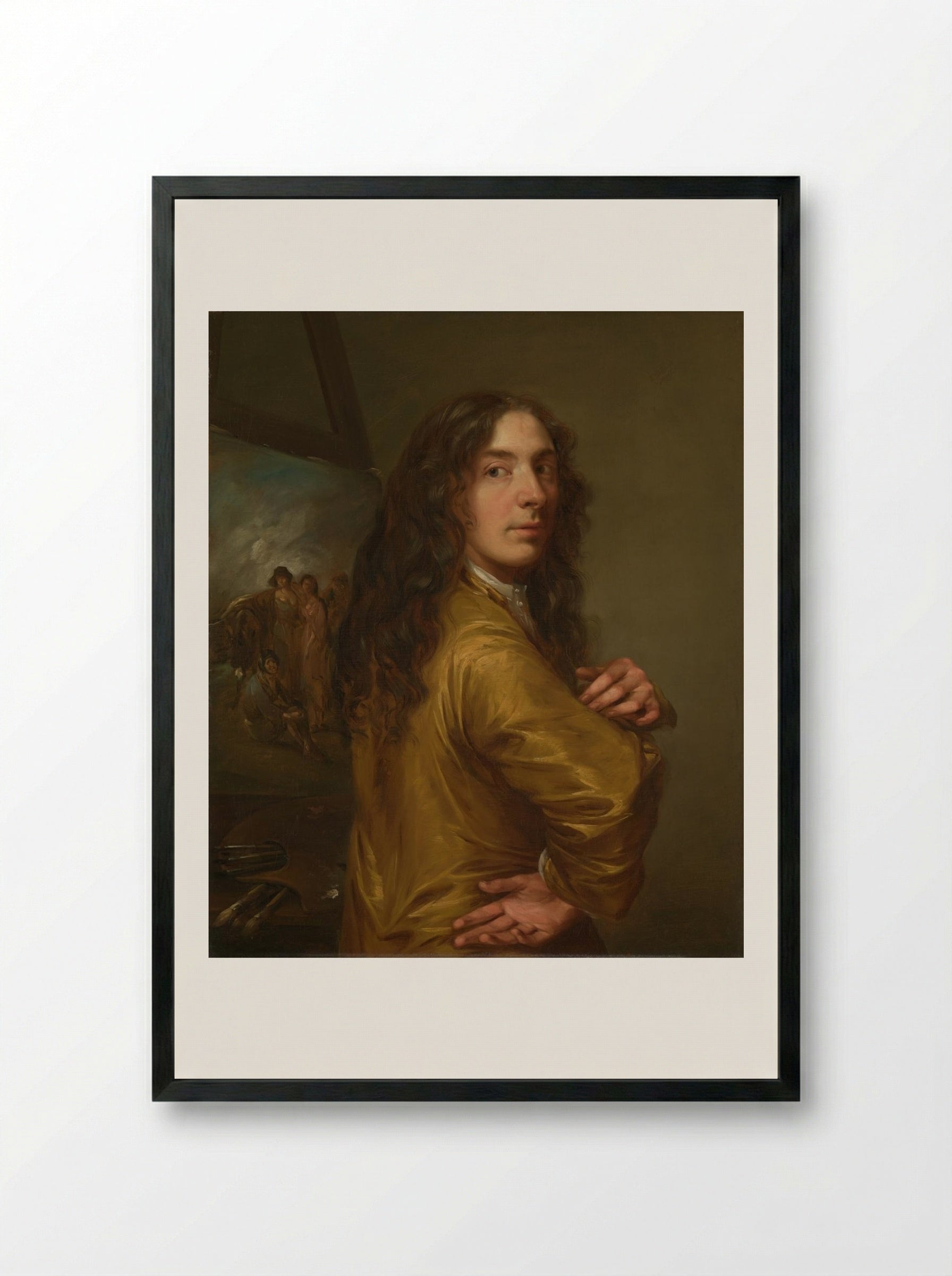 Self-Portrait - Thomas Barker - Framed Print Black