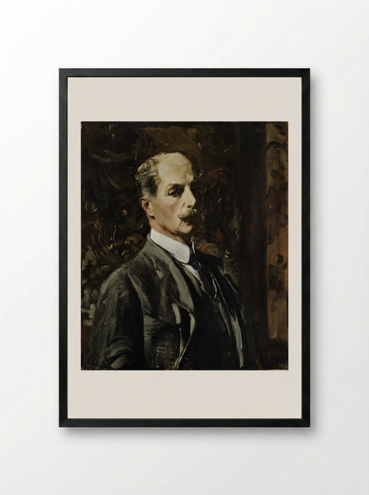 Self-Portrait - Ignaz Marcel Gaugengigl - Framed Print Black