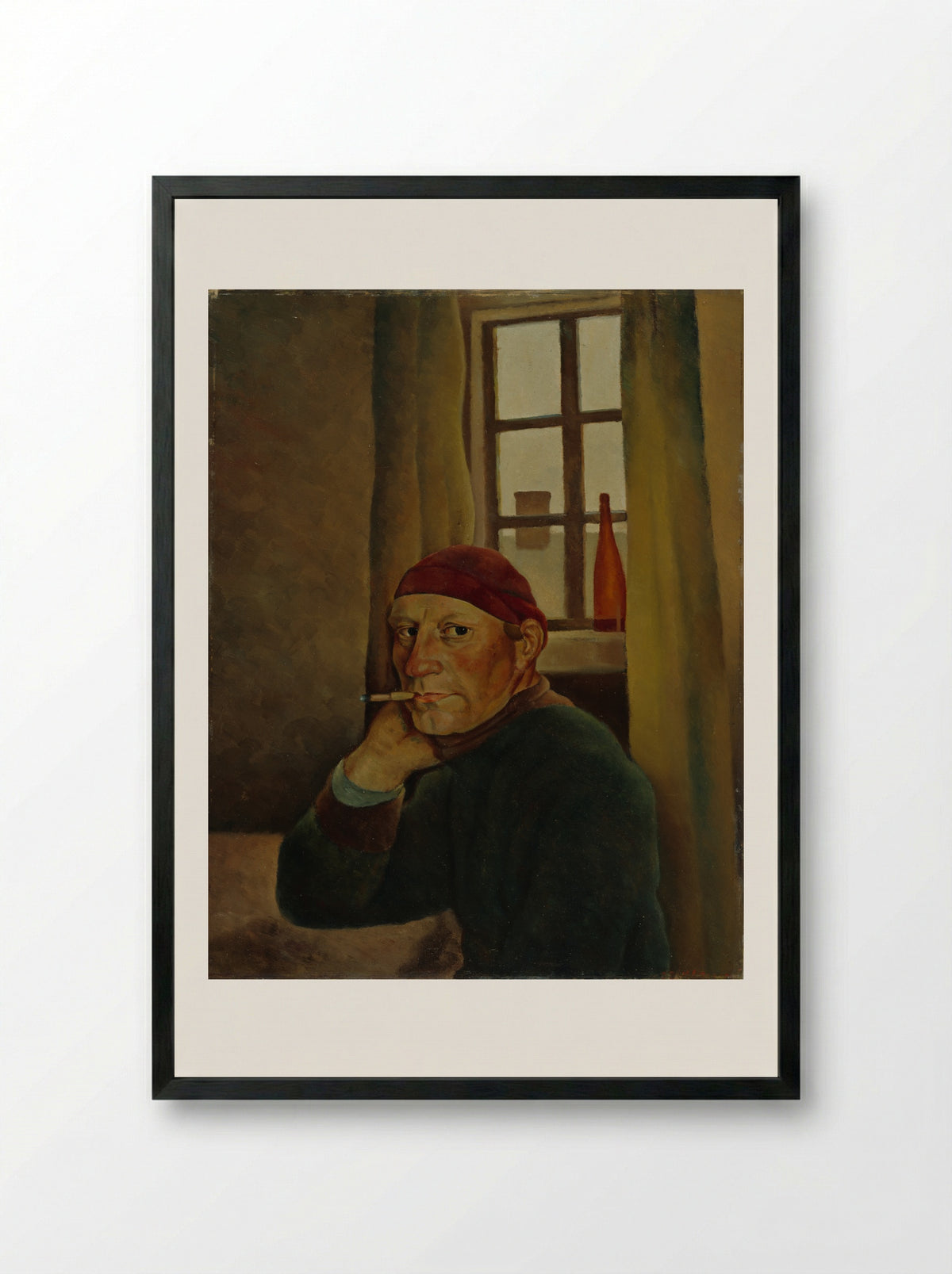 Self-Portrait - Vilho Lampi - Framed Print Black