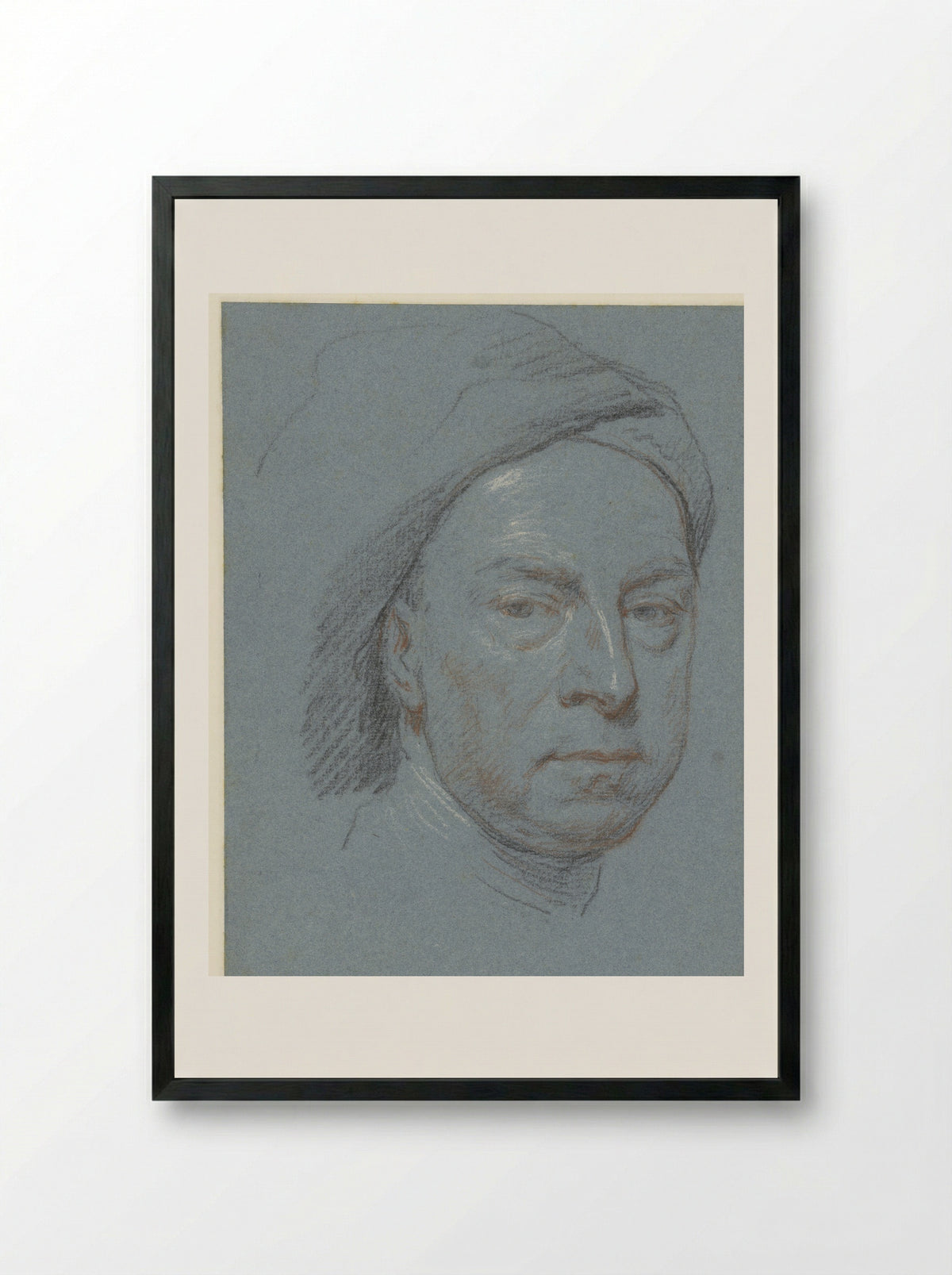 Self-Portrait - Jonathan Richardson (I) - Framed Print Black
