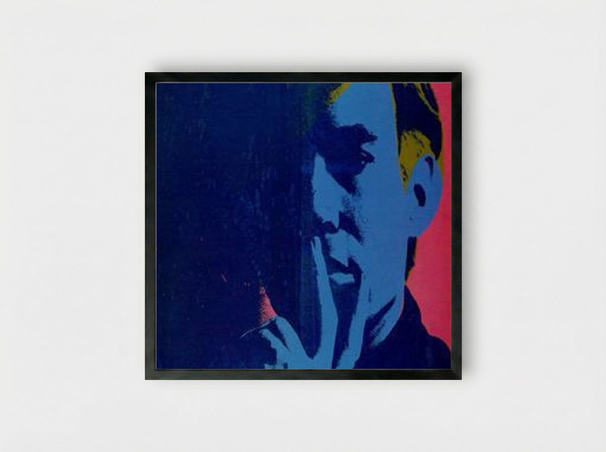 Self-Portrait - Andy Warhol - Framed Print Black