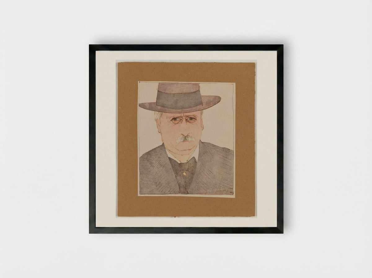 Self Portrait - Samuel Jessurun de Mesquita - Framed Print Black