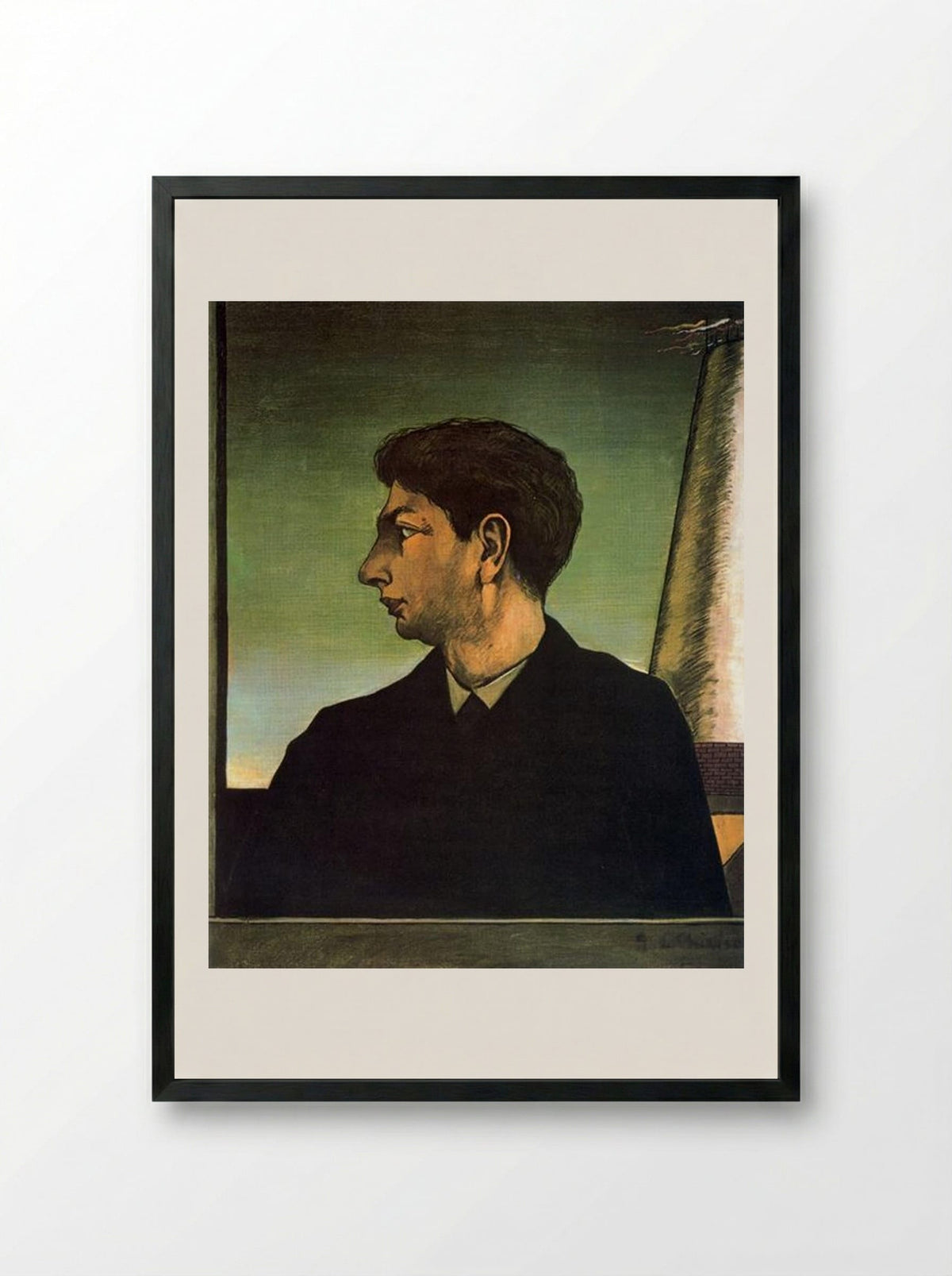 Self Portrait - Giorgio de Chirico - Framed Print Black