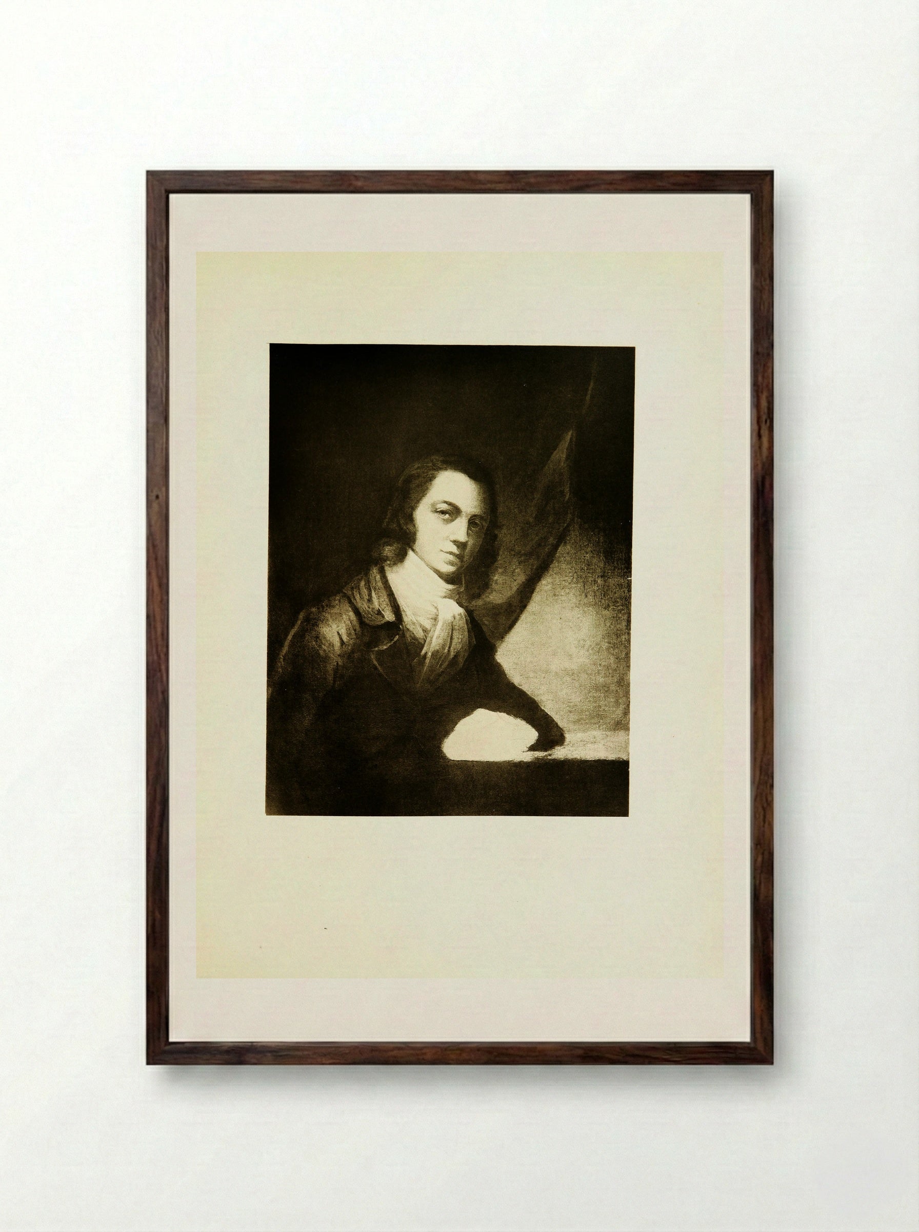 Self-Portrait - Washington Allston - Framed Print Dark Wood