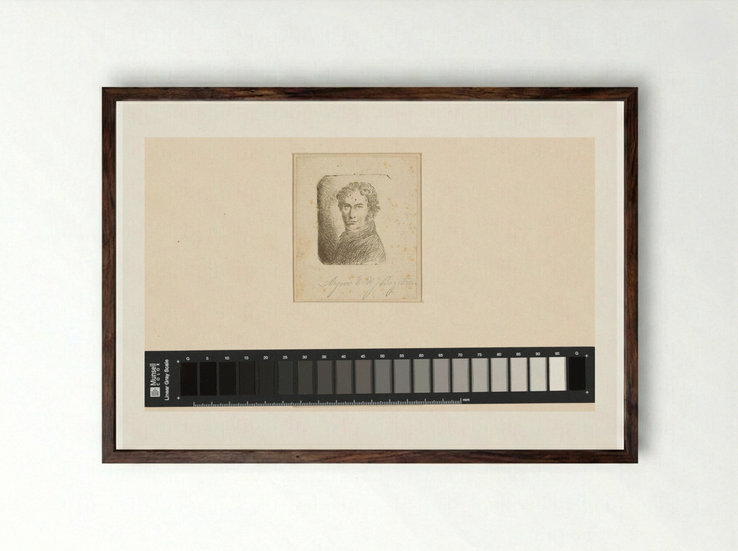 Self-Portrait - Ernst Willem Jan Bagelaar - Framed Print Dark Wood