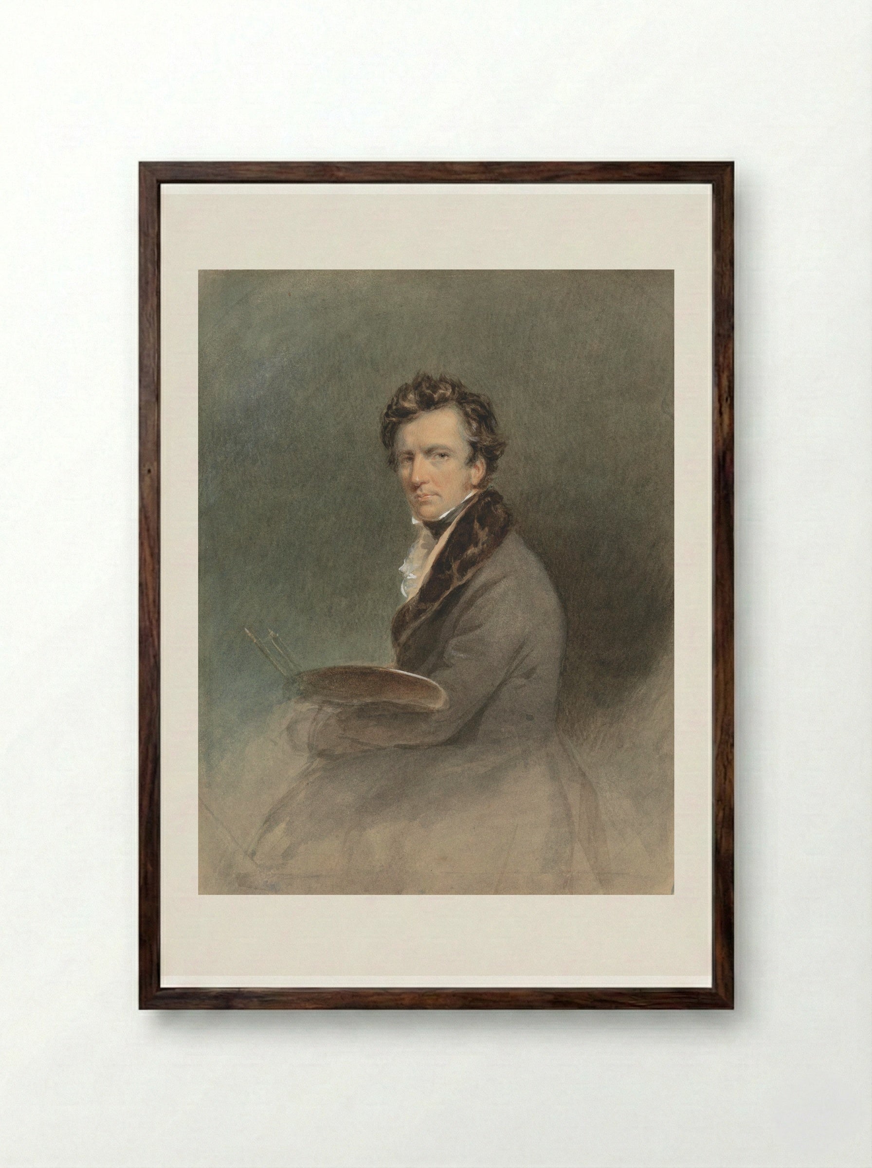 Self Portrait - John Jackson - Framed Print Dark Wood