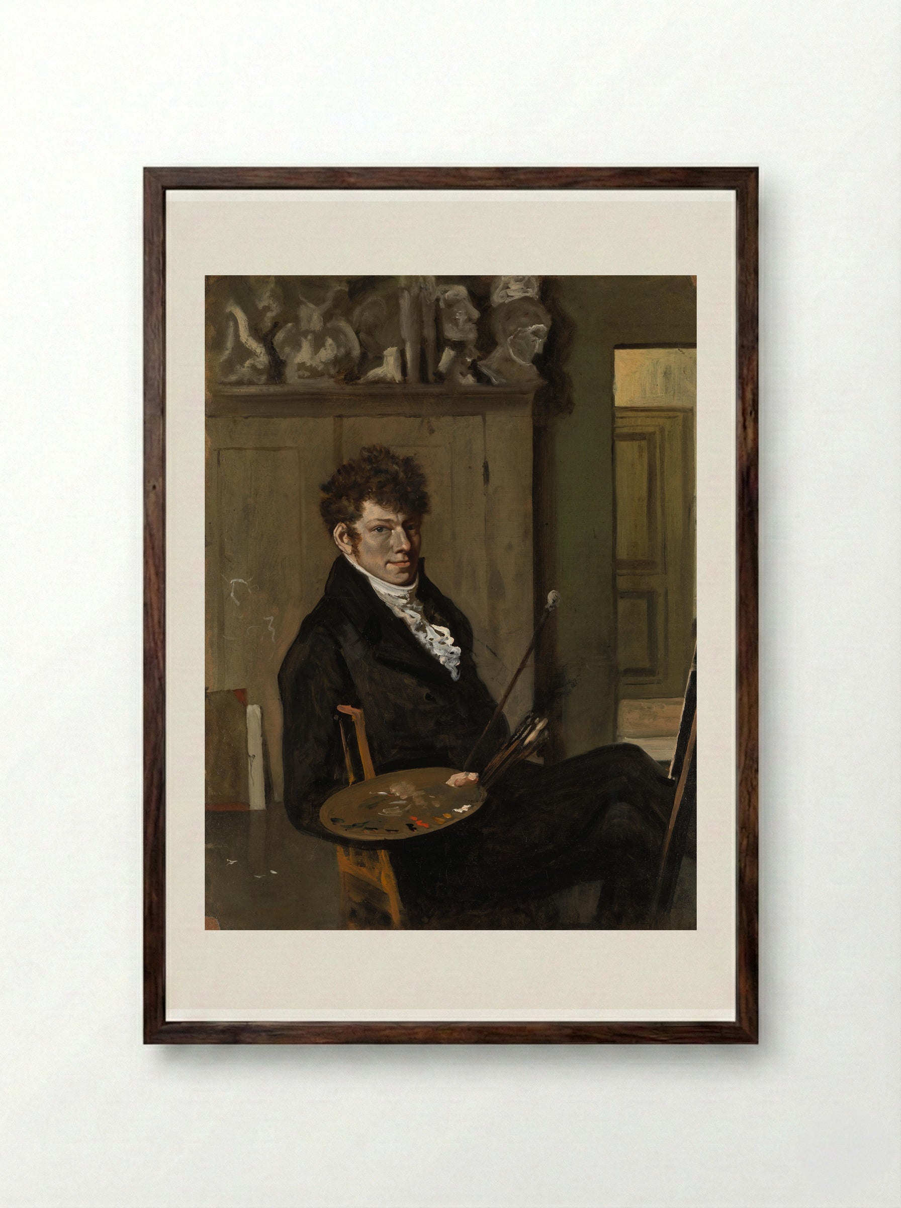 Self-Portrait - Wouter Johannes van Troostwijk - Framed Print Dark Wood