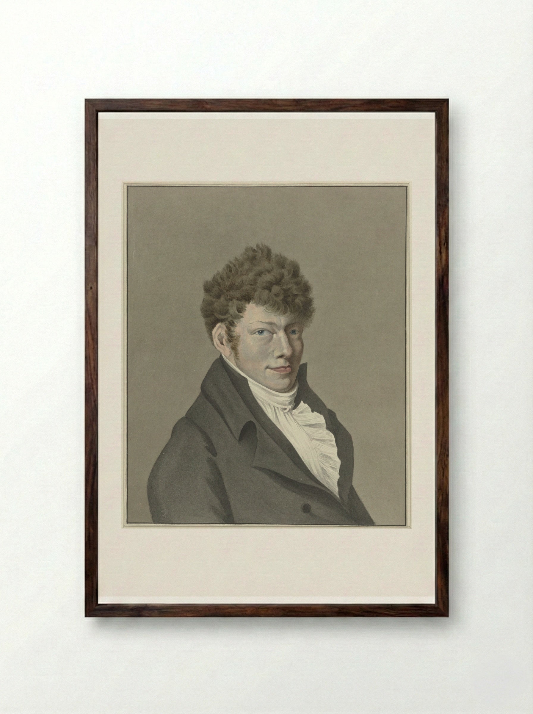 Self-Portrait - Wouter Johannes van Troostwijk - Framed Print Dark Wood