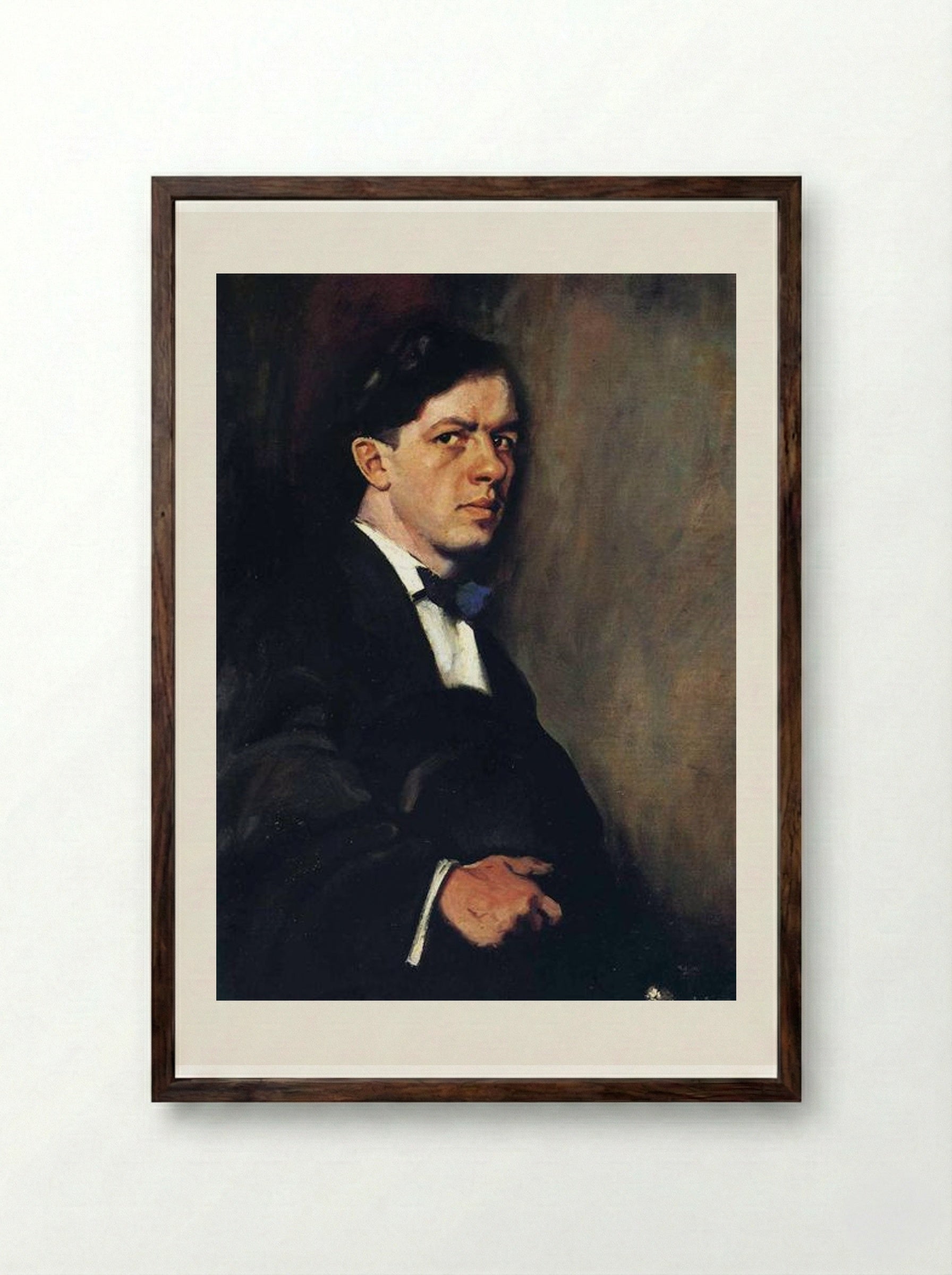Self-Portrait - Thomas Hart Benton - Framed Print Dark Wood