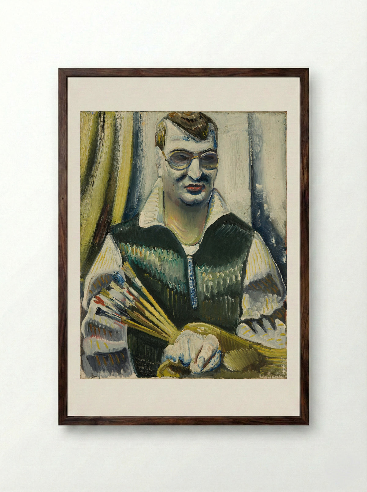 Self-Portrait - Paul Kleinschmidt - Framed Print Dark Wood