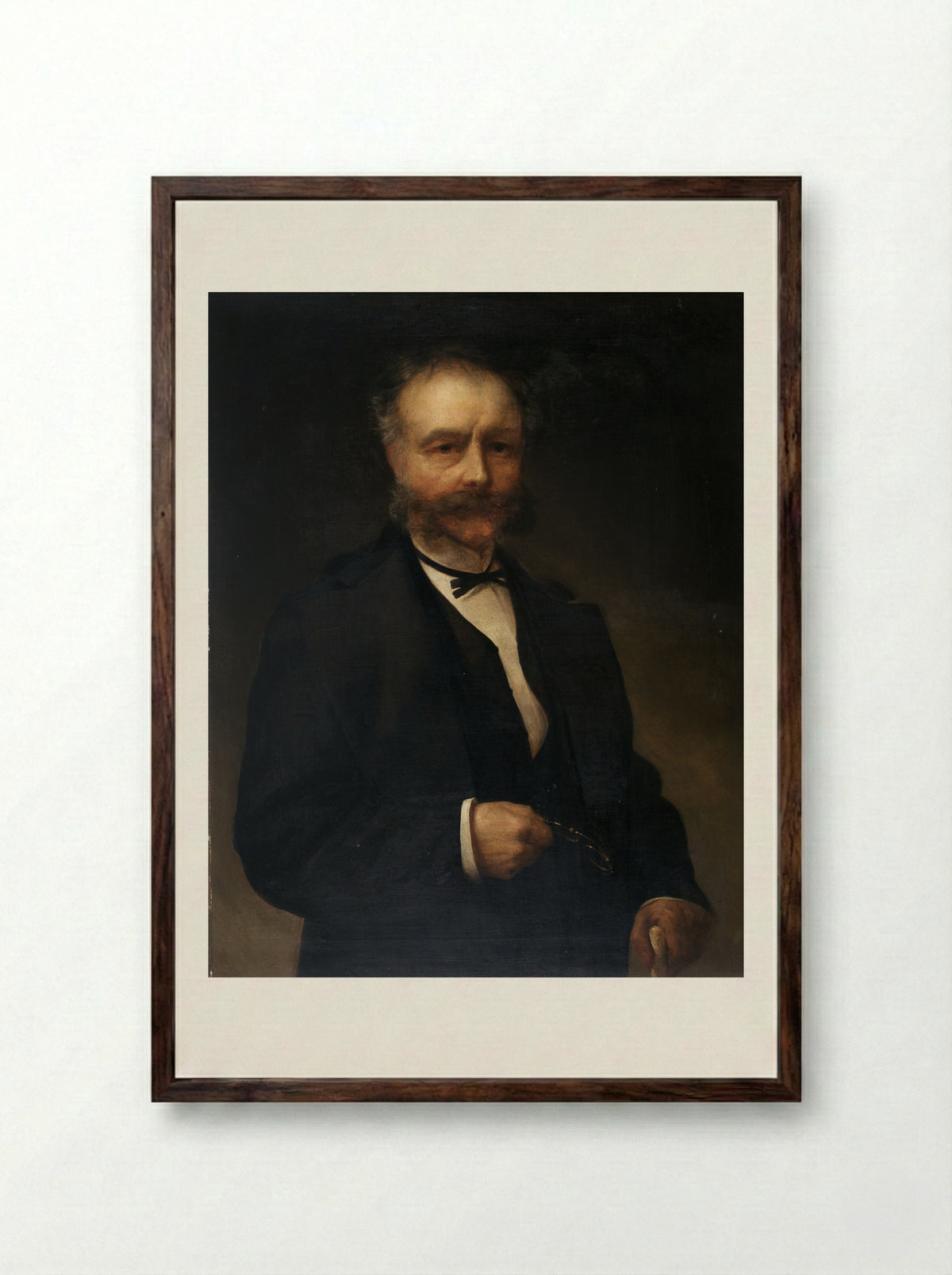 Self-Portrait - Henri Dillens - Framed Print Dark Wood
