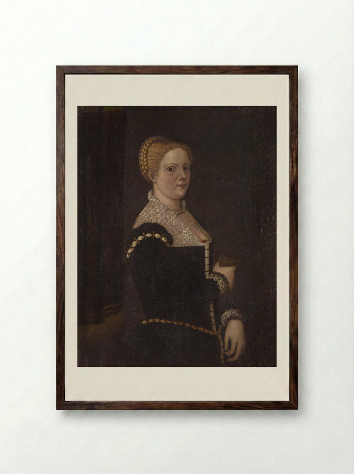 Self-Portrait - Marietta Robusti - Framed Print Dark Wood