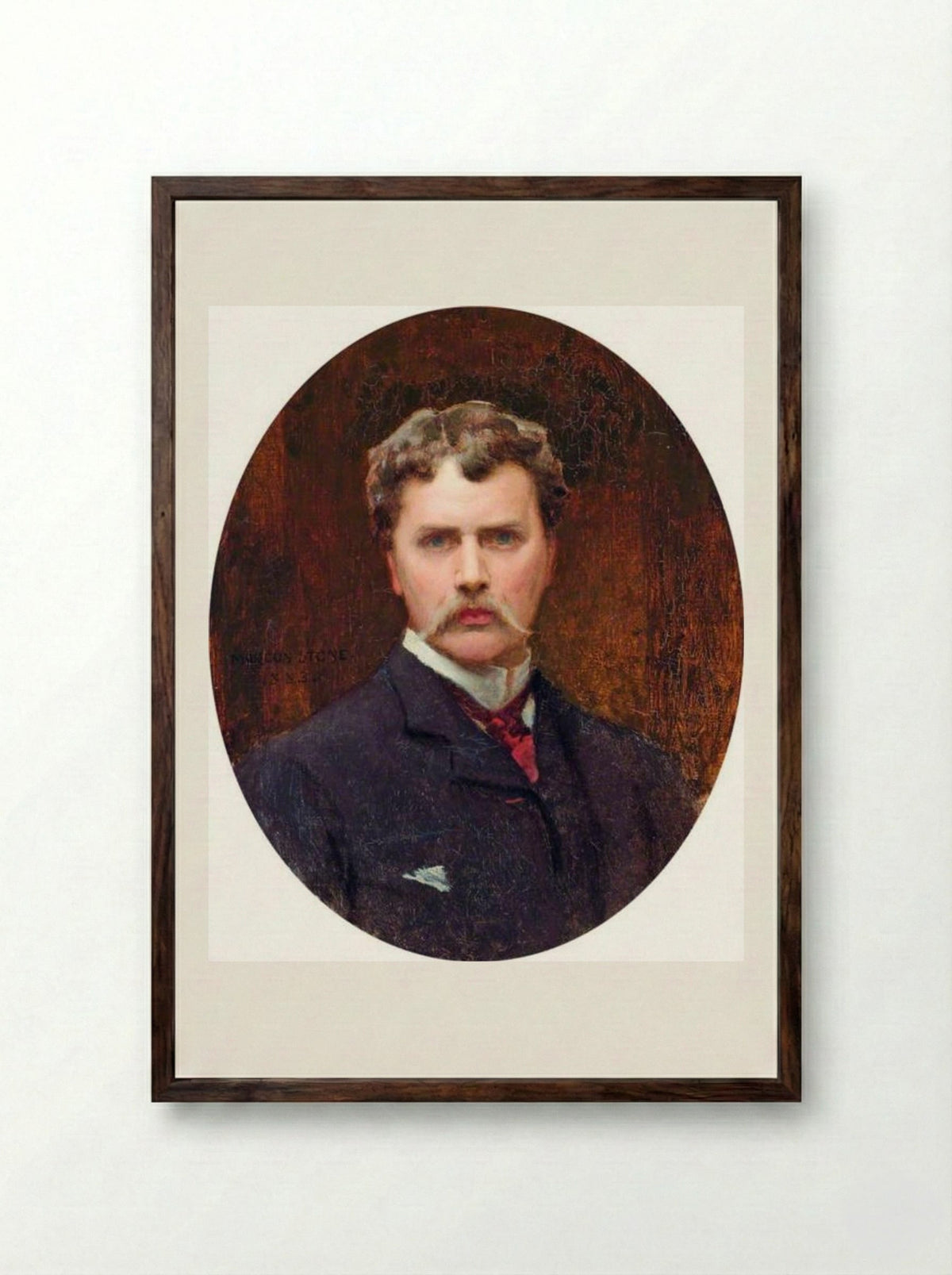 Self Portrait - Marcus Stone - Framed Print Dark Wood