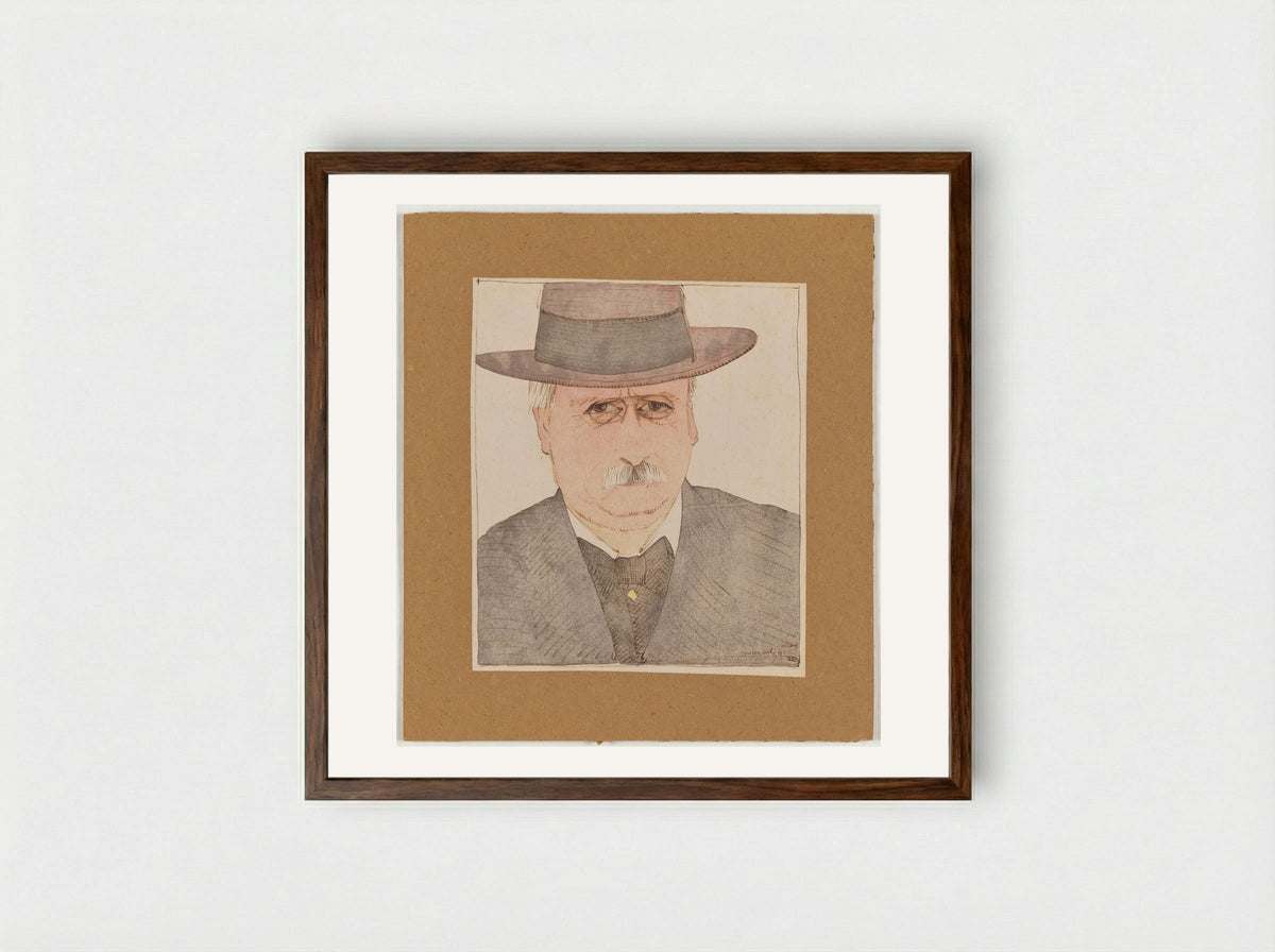 Self Portrait - Samuel Jessurun de Mesquita - Framed Print Dark Wood