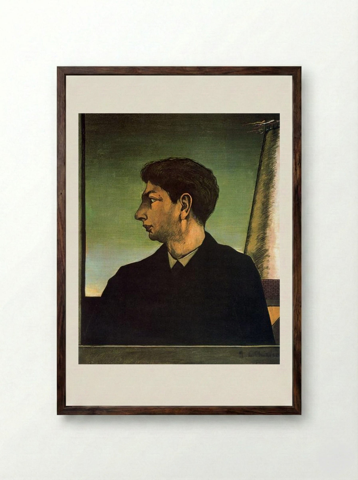 Self Portrait - Giorgio de Chirico - Framed Print Dark Wood